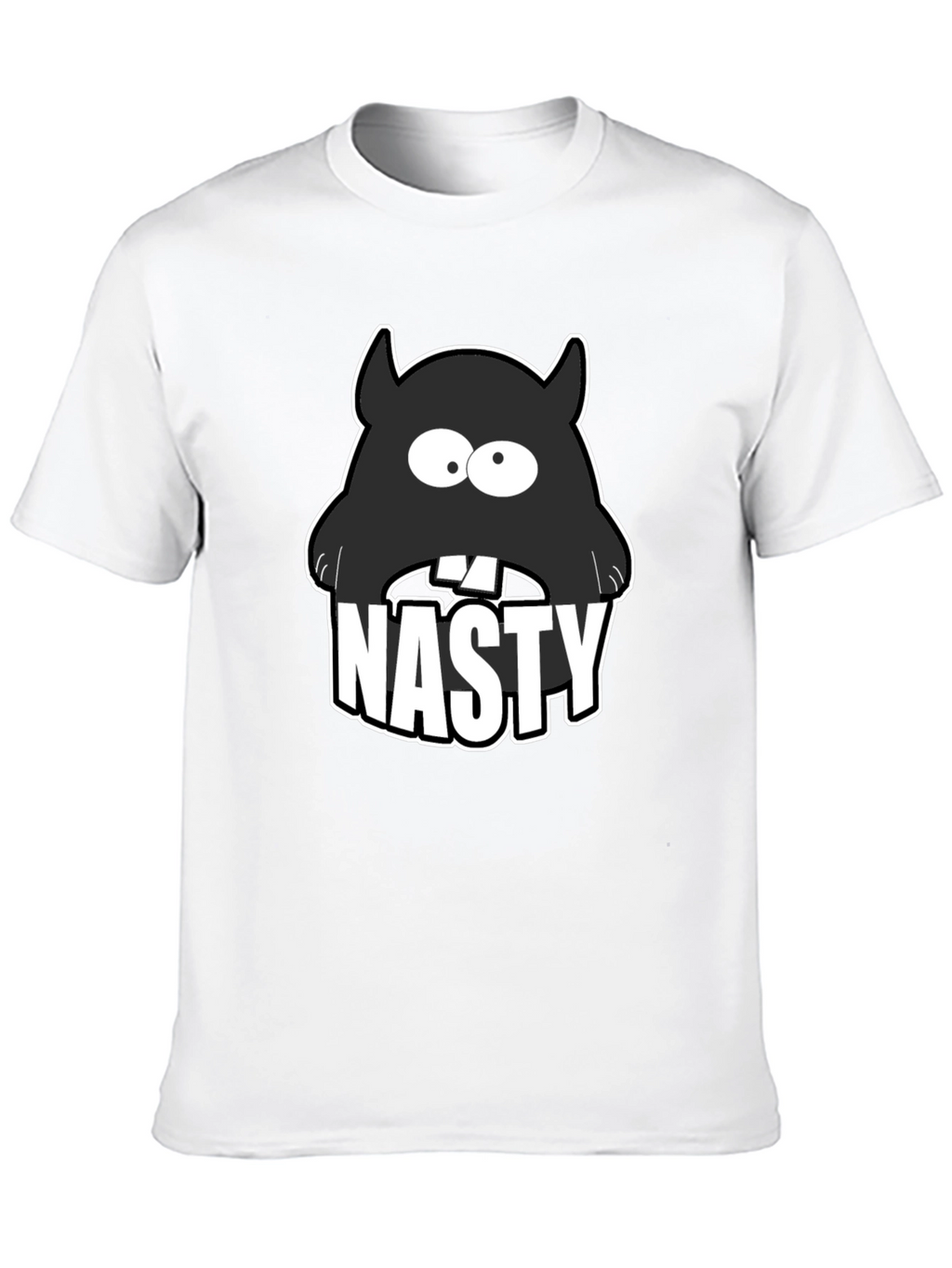 Nasty Monster Graphic T-Shirt - Black