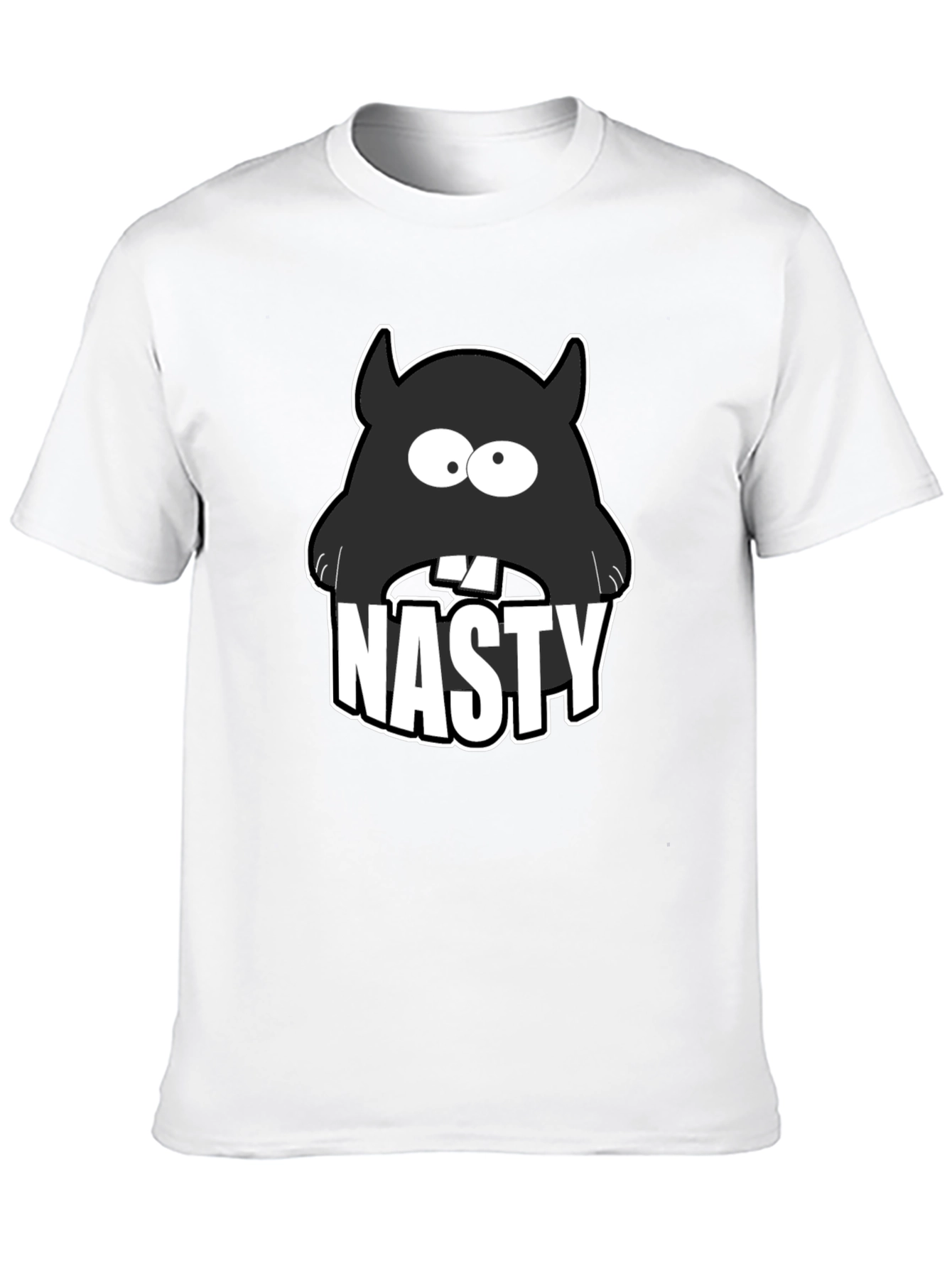 Nasty Monster Graphic T-Shirt - Black