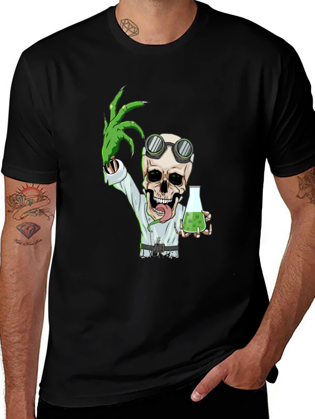 Mad Scientist Skeleton T-Shirt
