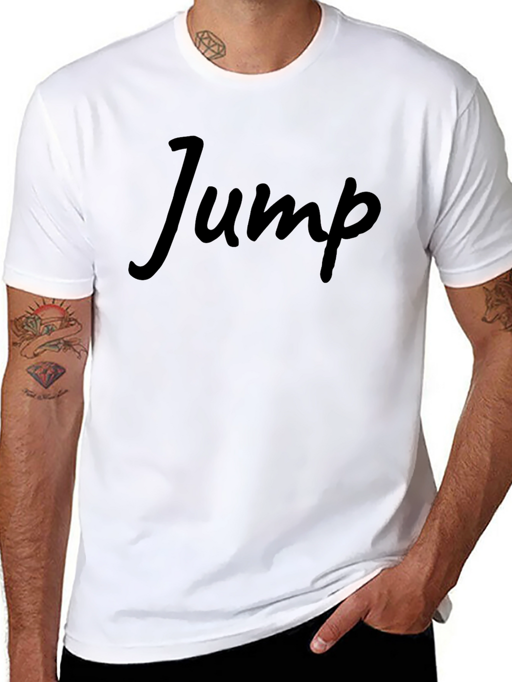 Jump Graphic Print Crew Neck T-Shirt