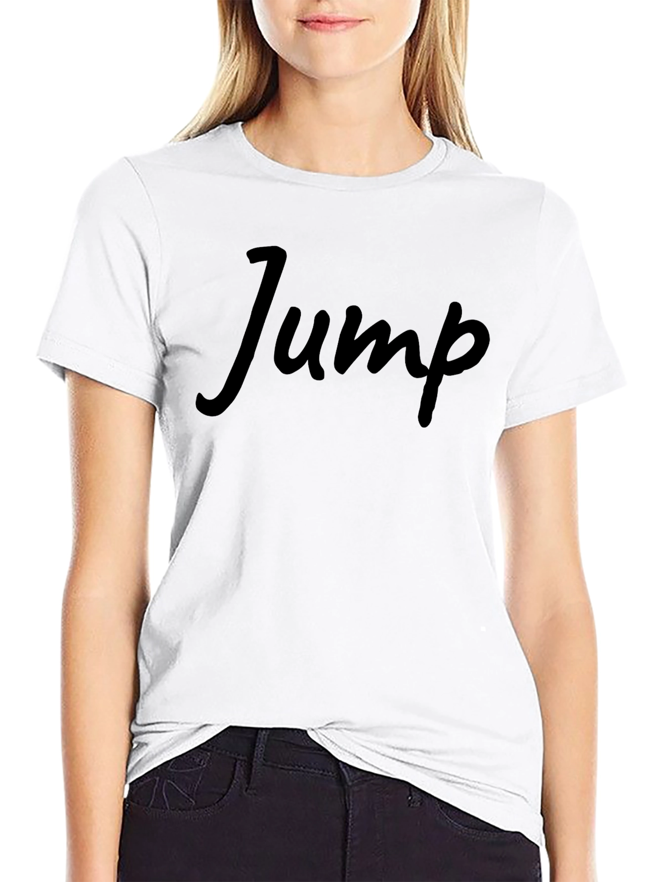 Jump Graphic Print Crew Neck T-Shirt