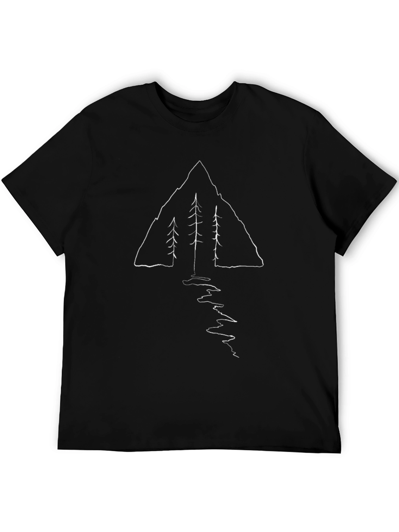 Mountain & Trees Graphic Tee - Black
