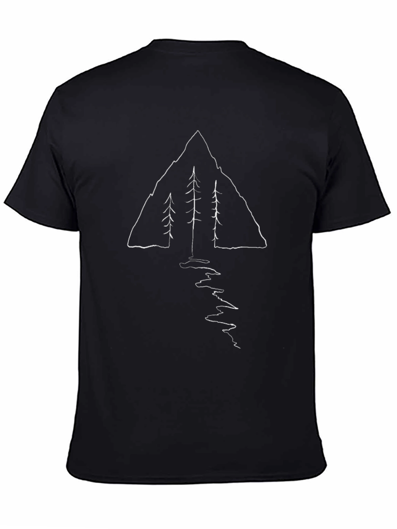 Mountain & Trees Graphic Tee - Black