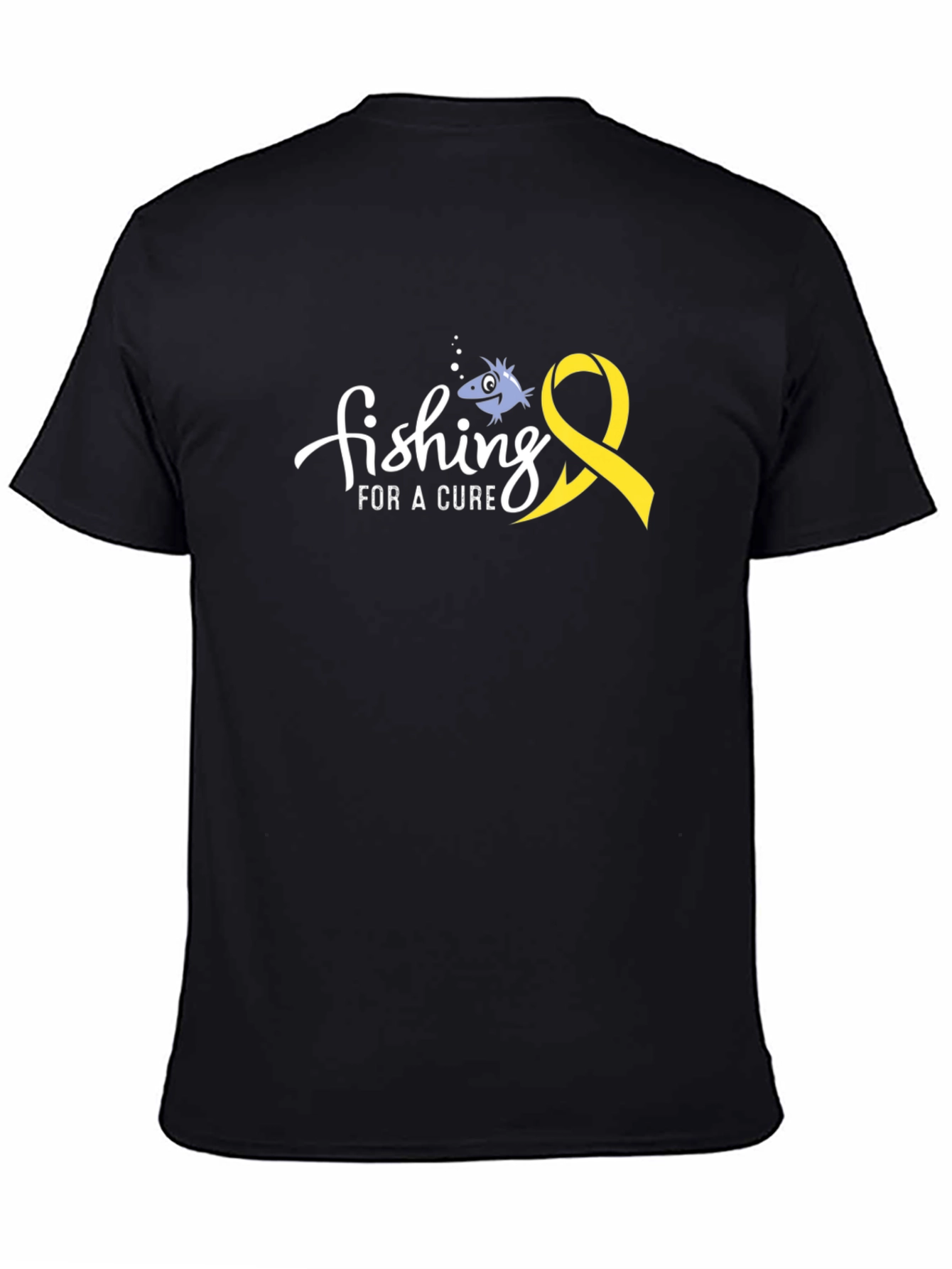 Fishing for a Cure T-Shirt - Childhood Cancer Awareness