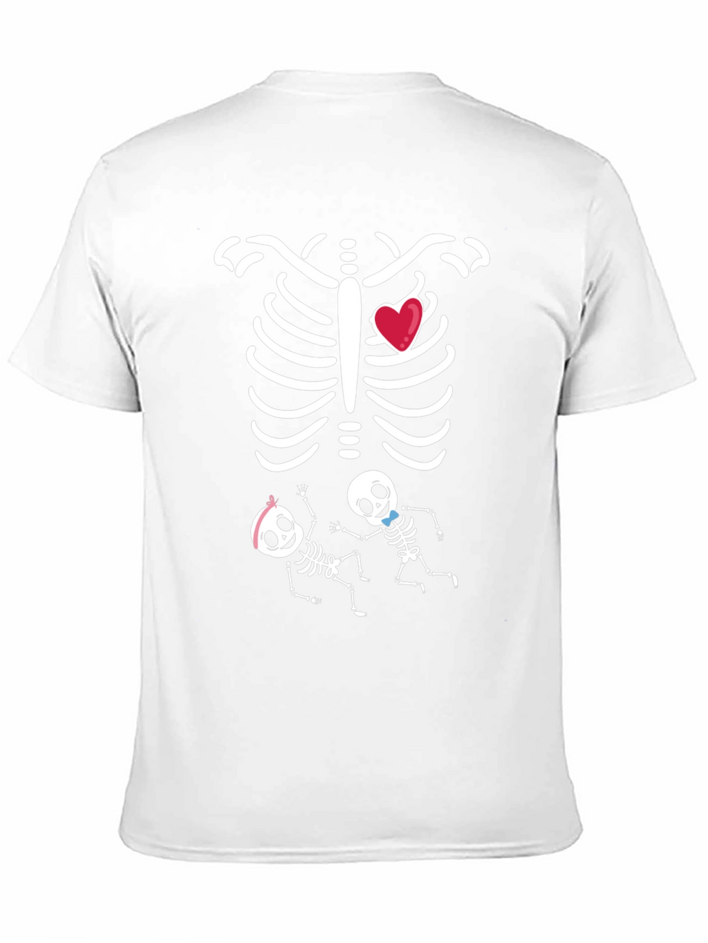 Funny Twin Skeleton Pregnancy T-Shirt