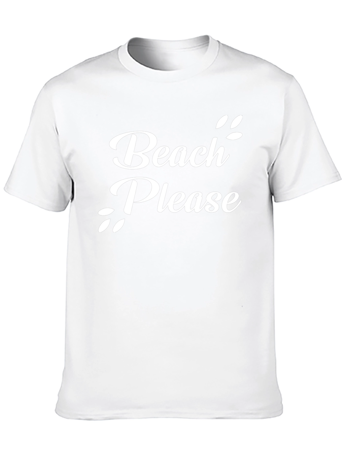 Beach Please Black Graphic T-Shirt