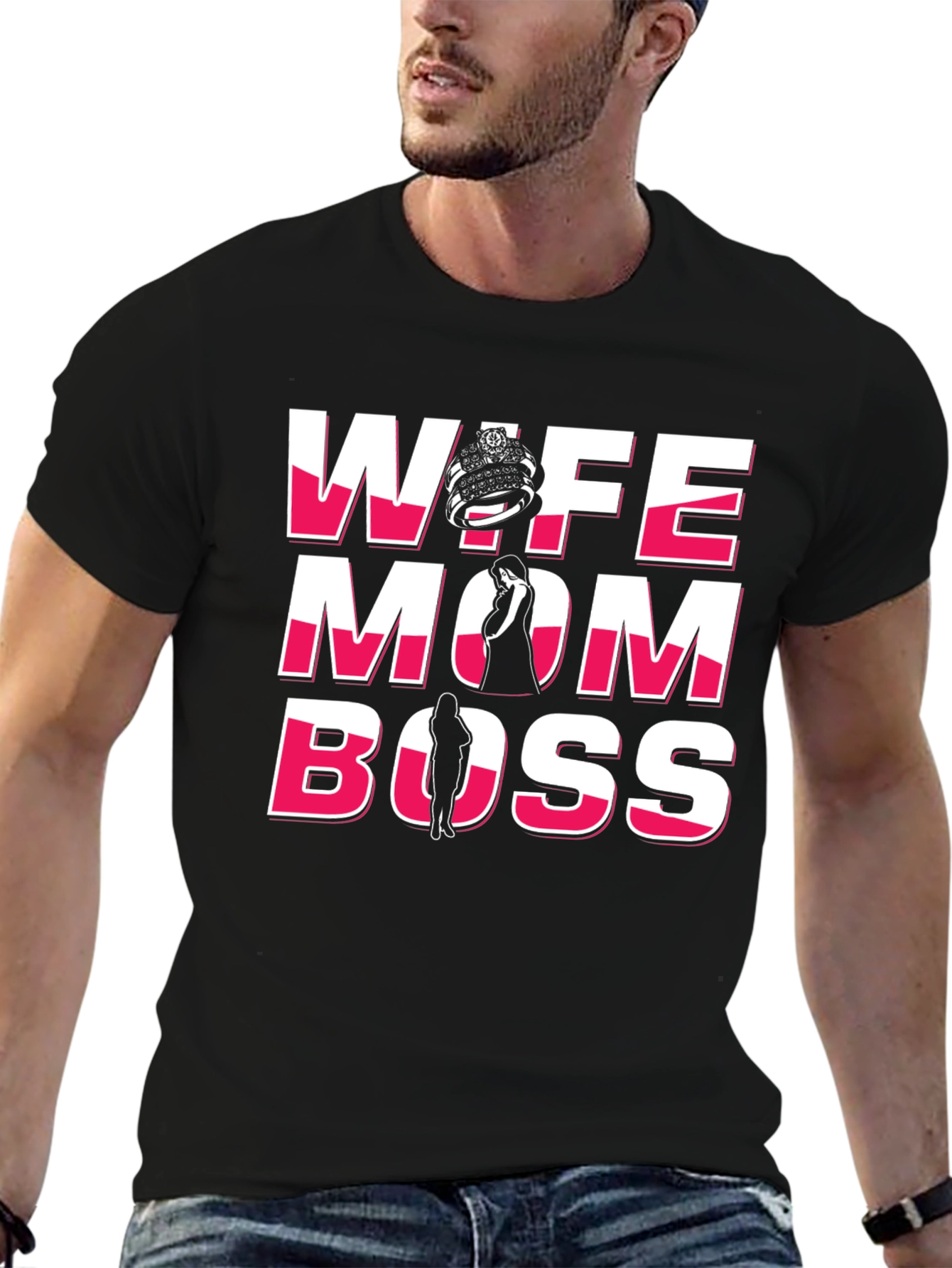 Wife Mom Boss Graphic T-Shirt