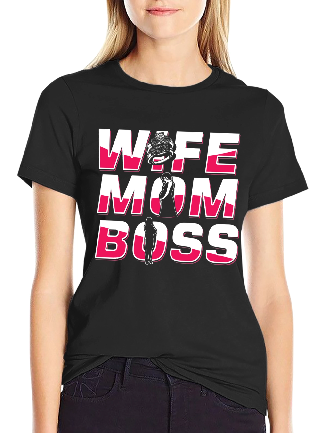 Wife Mom Boss Graphic T-Shirt
