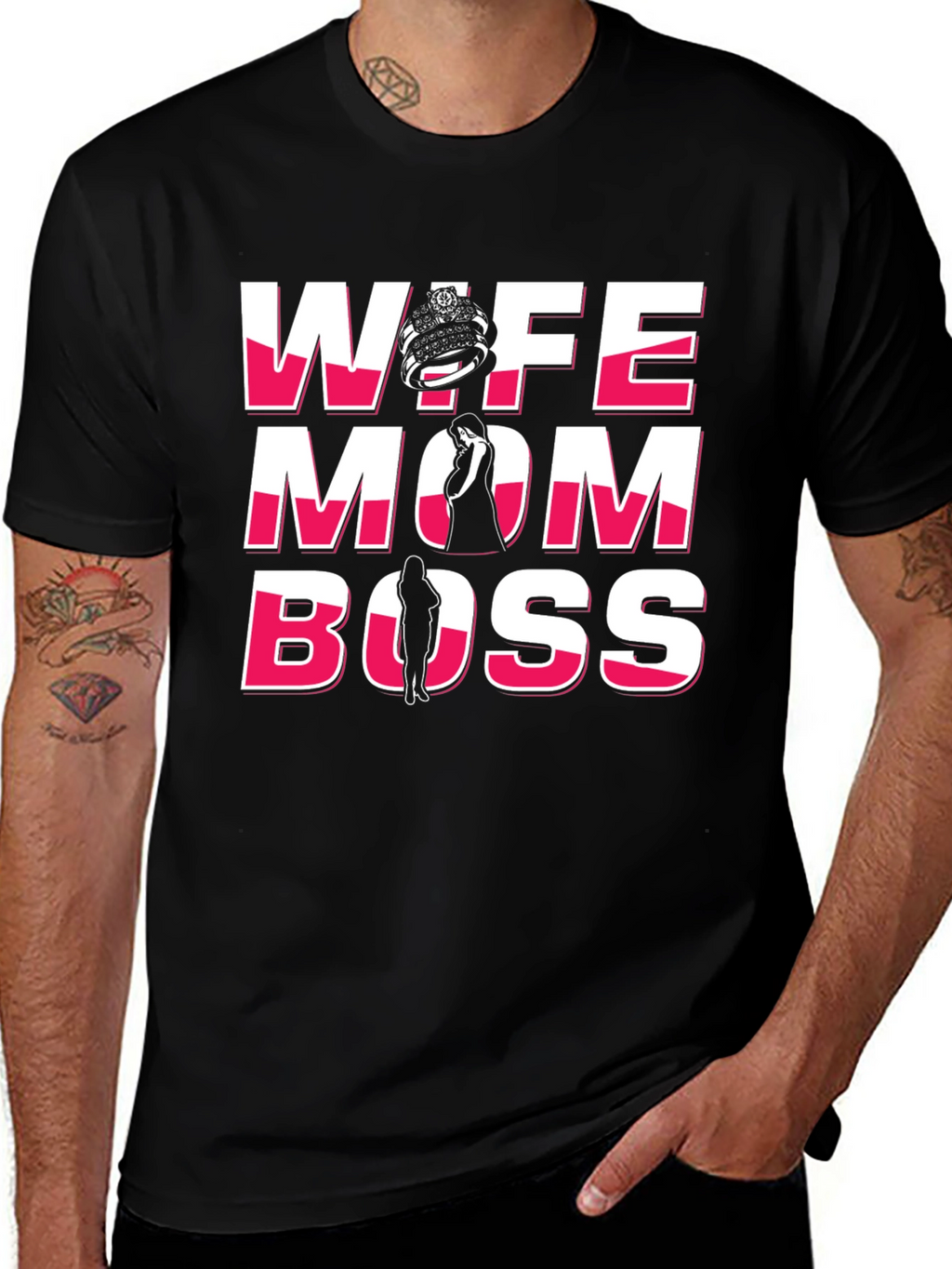 Wife Mom Boss Graphic T-Shirt