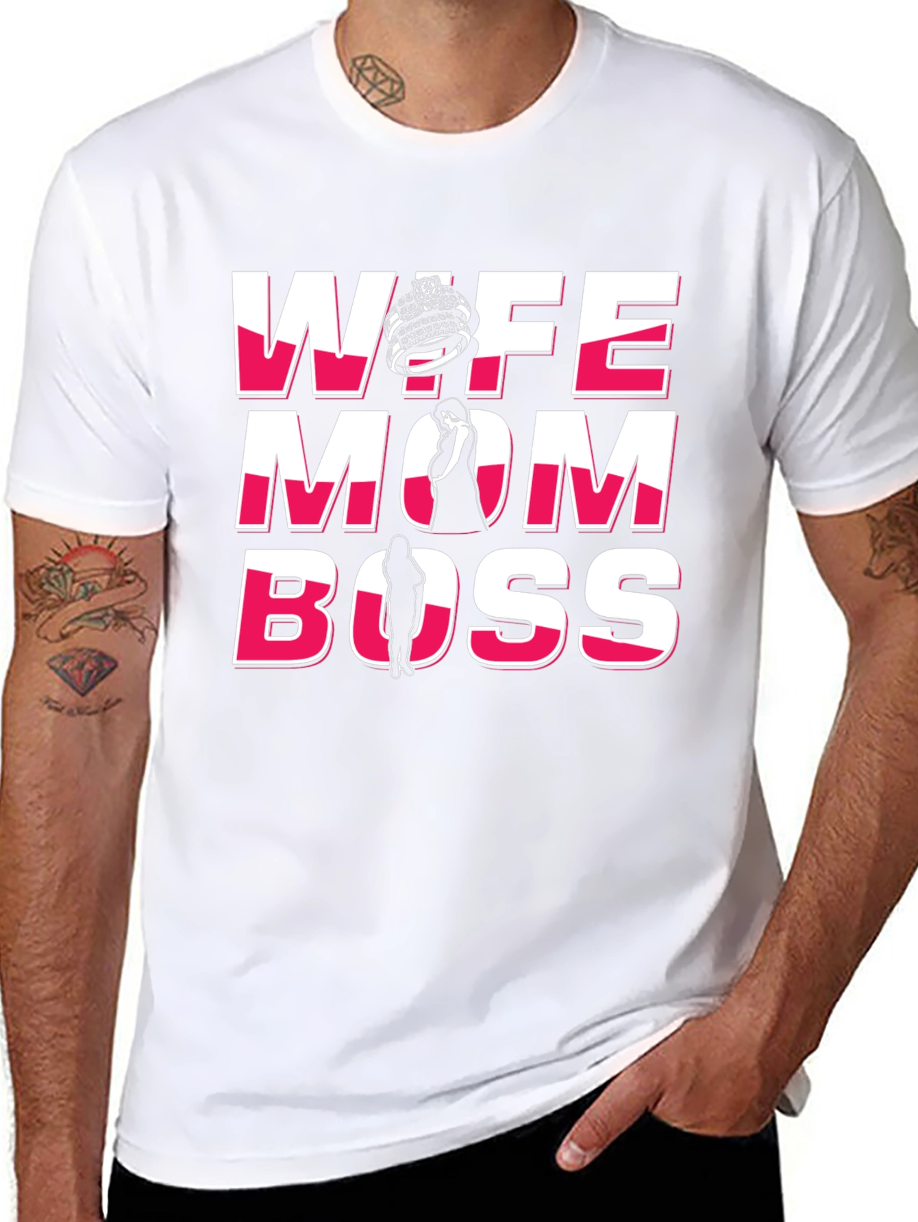 Wife Mom Boss Graphic T-Shirt