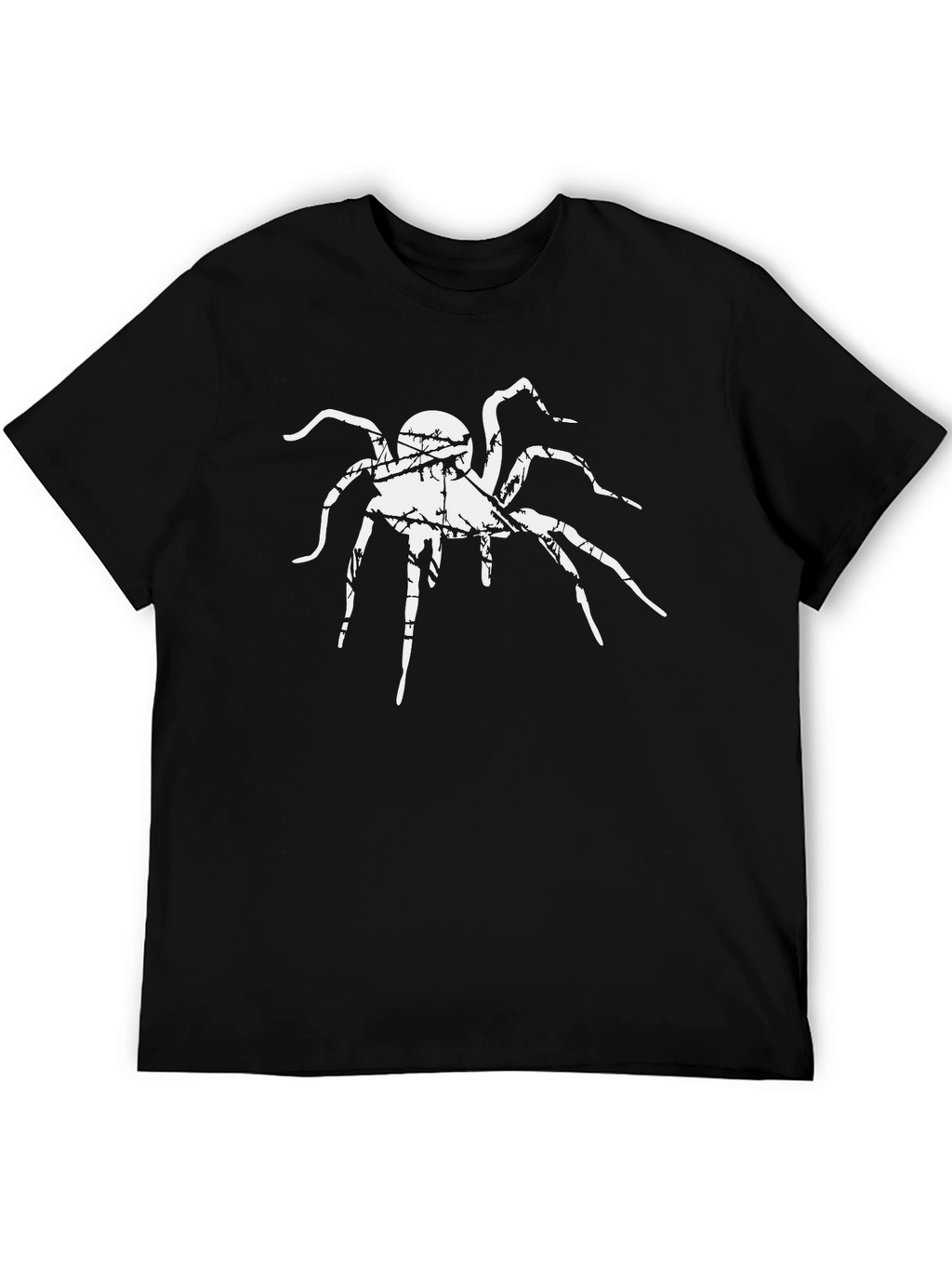 Spider Graphic Tee - Black Cotton T-Shirt