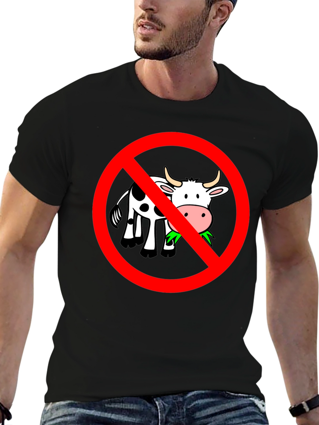 Vegan T-Shirt: No Cow Graphic Tee