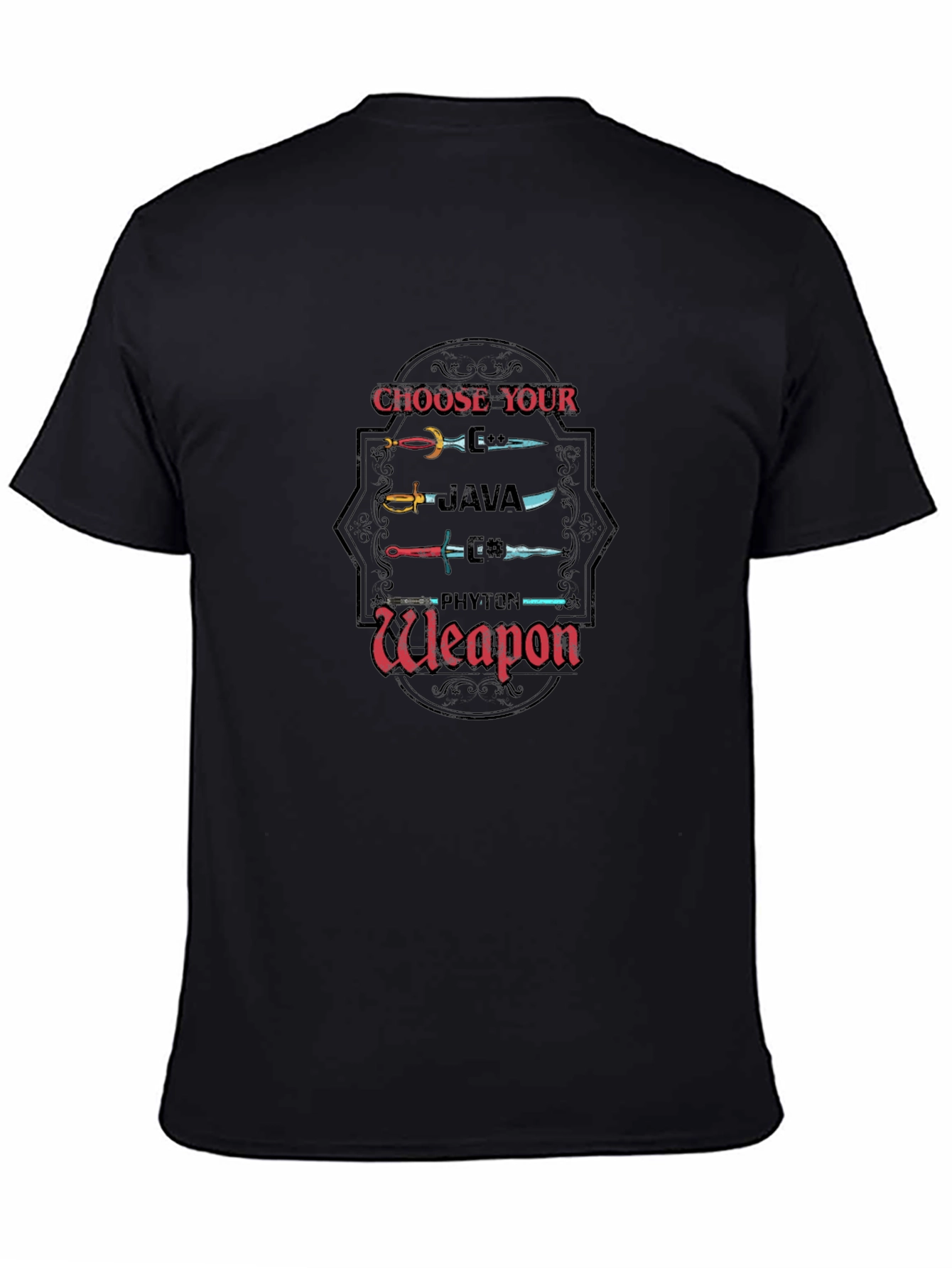 Choose Your Weapon Java Python Programmer T-Shirt
