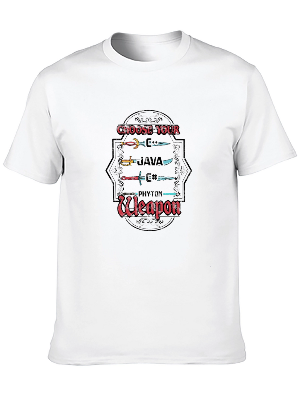 Choose Your Weapon Java Python Programmer T-Shirt