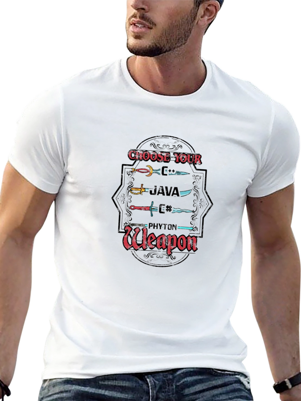 Choose Your Weapon Java Python Programmer T-Shirt