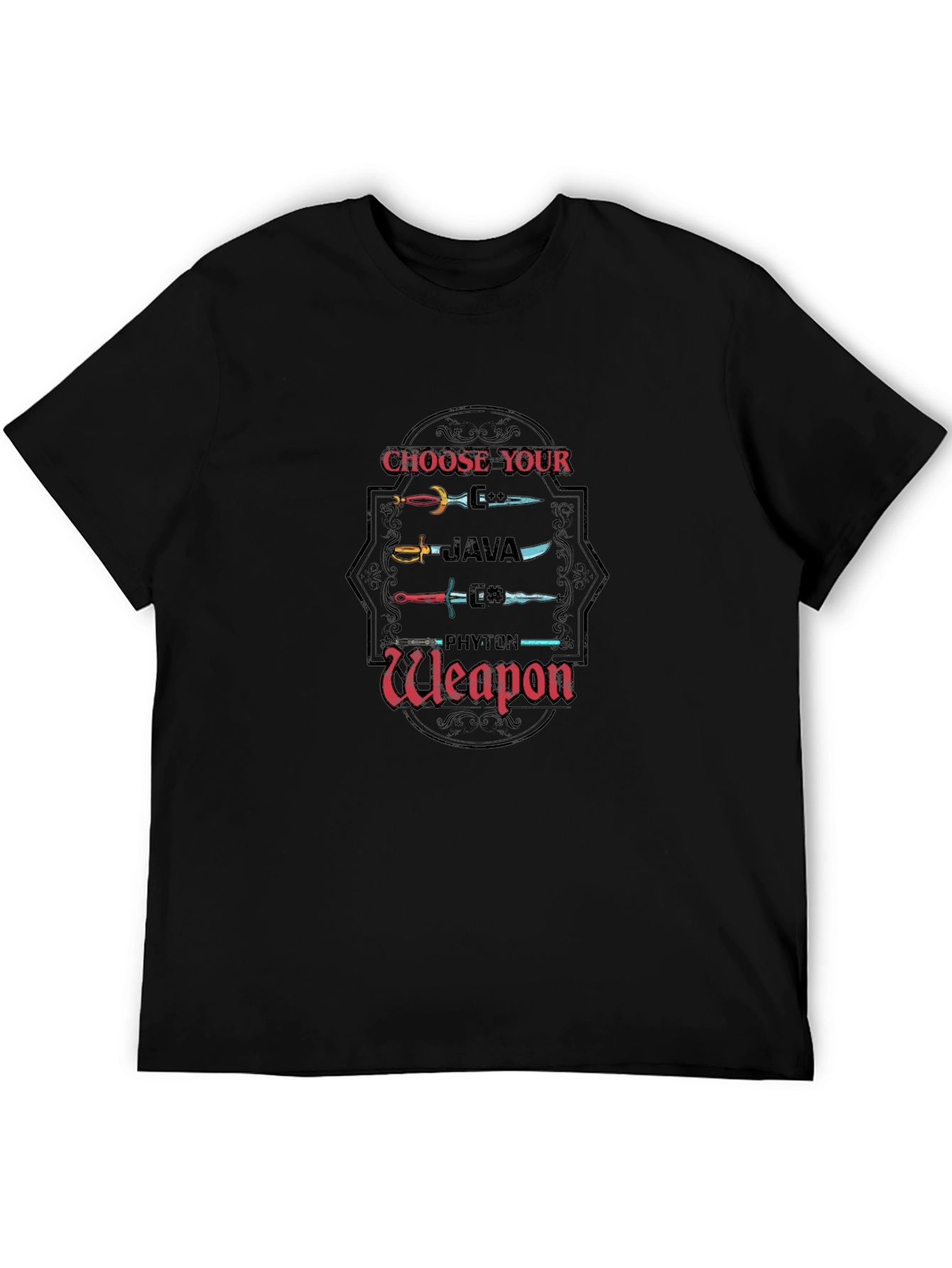 Choose Your Weapon Java Python Programmer T-Shirt