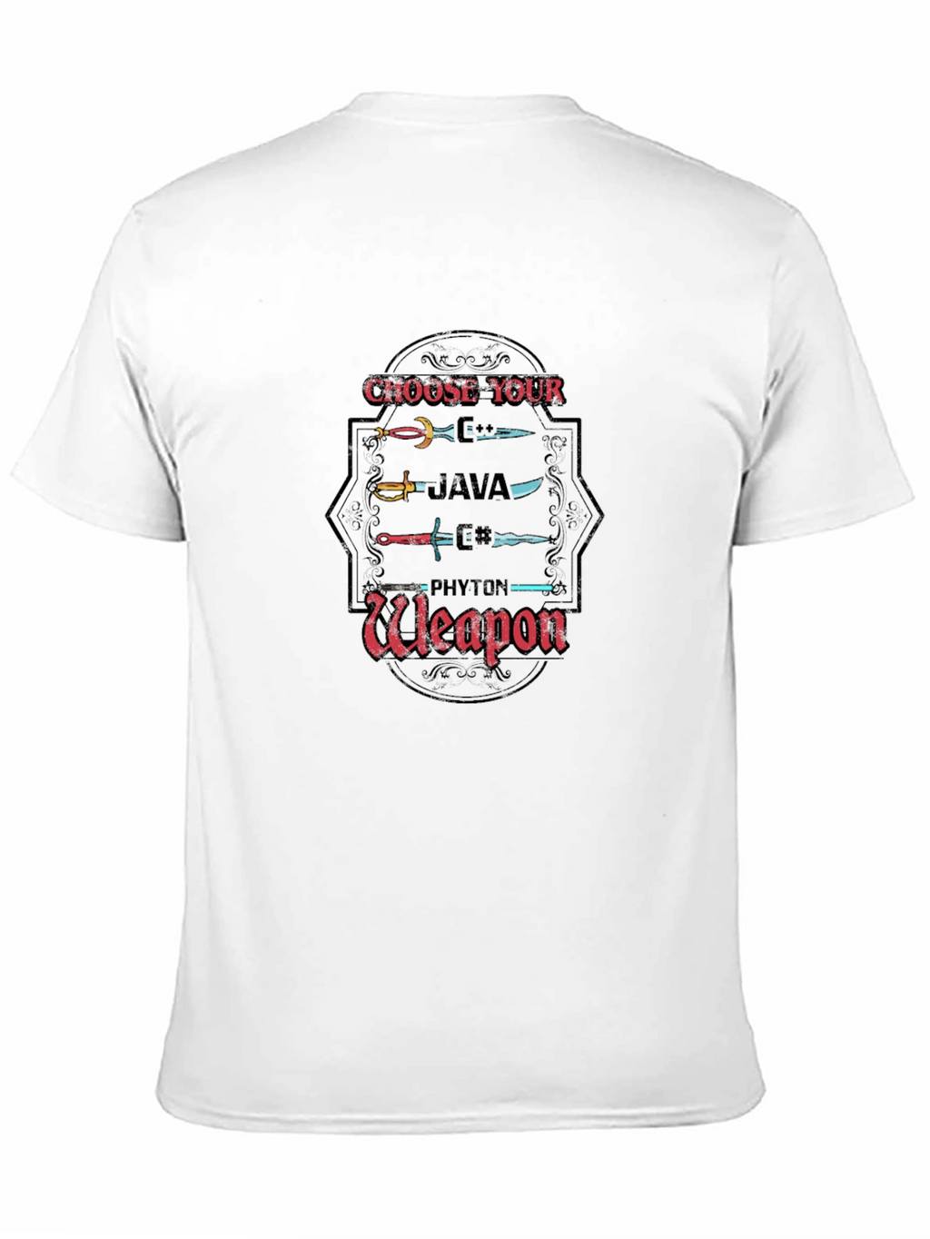 Choose Your Weapon Java Python Programmer T-Shirt