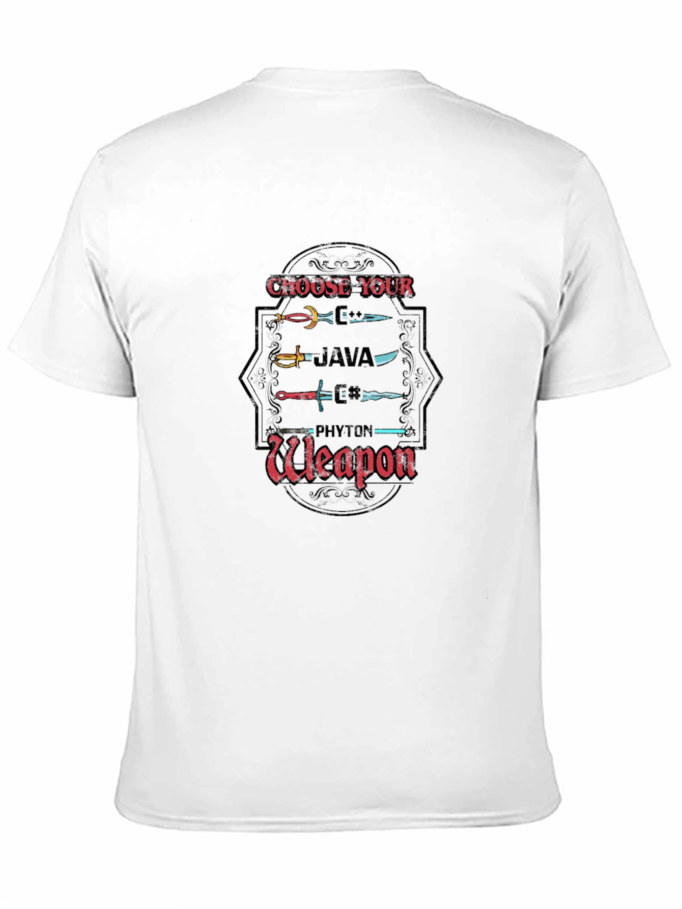 Choose Your Weapon Java Python Programmer T-Shirt
