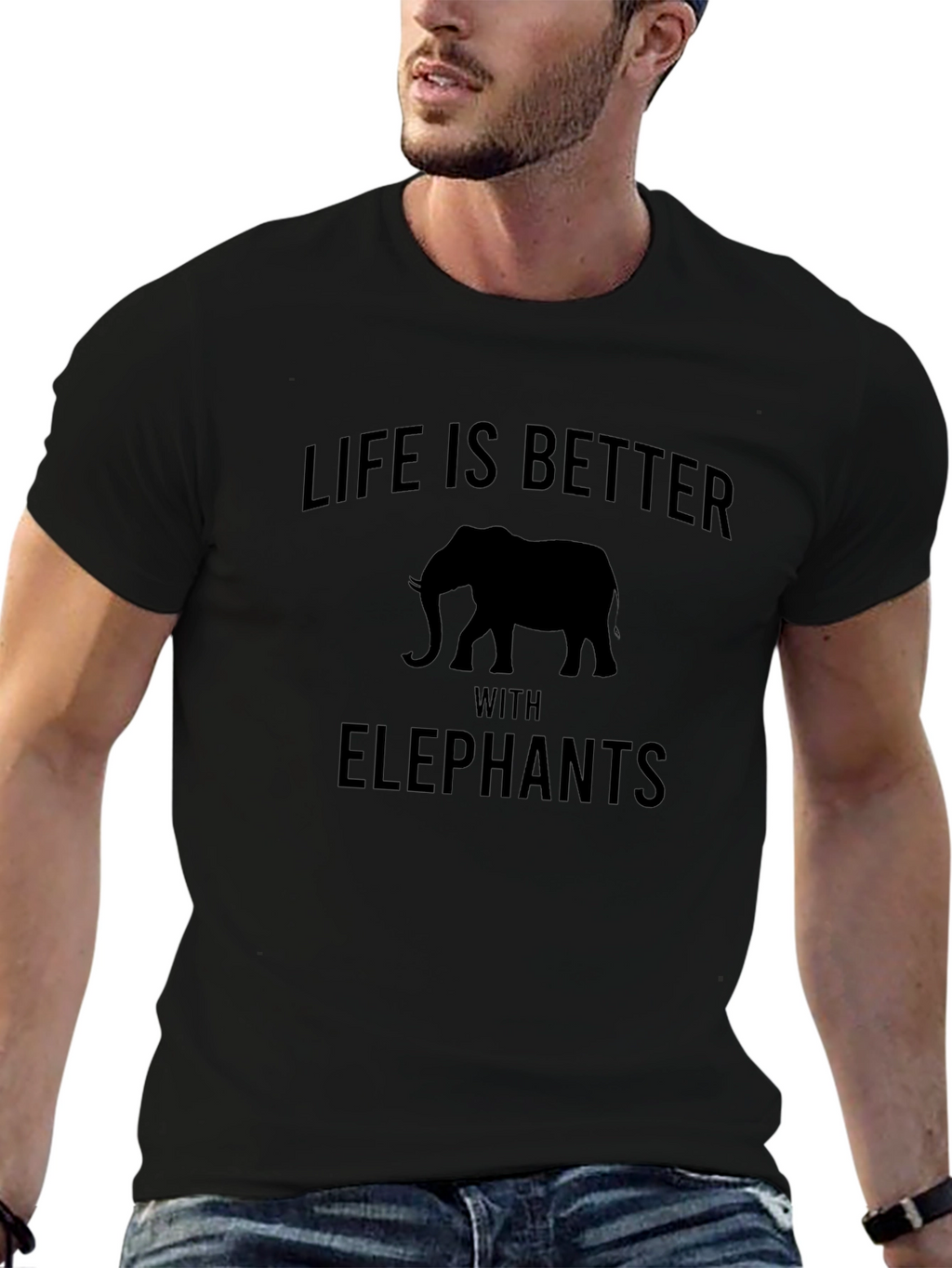 Life is Better with Elephants Graphic T-Shirt