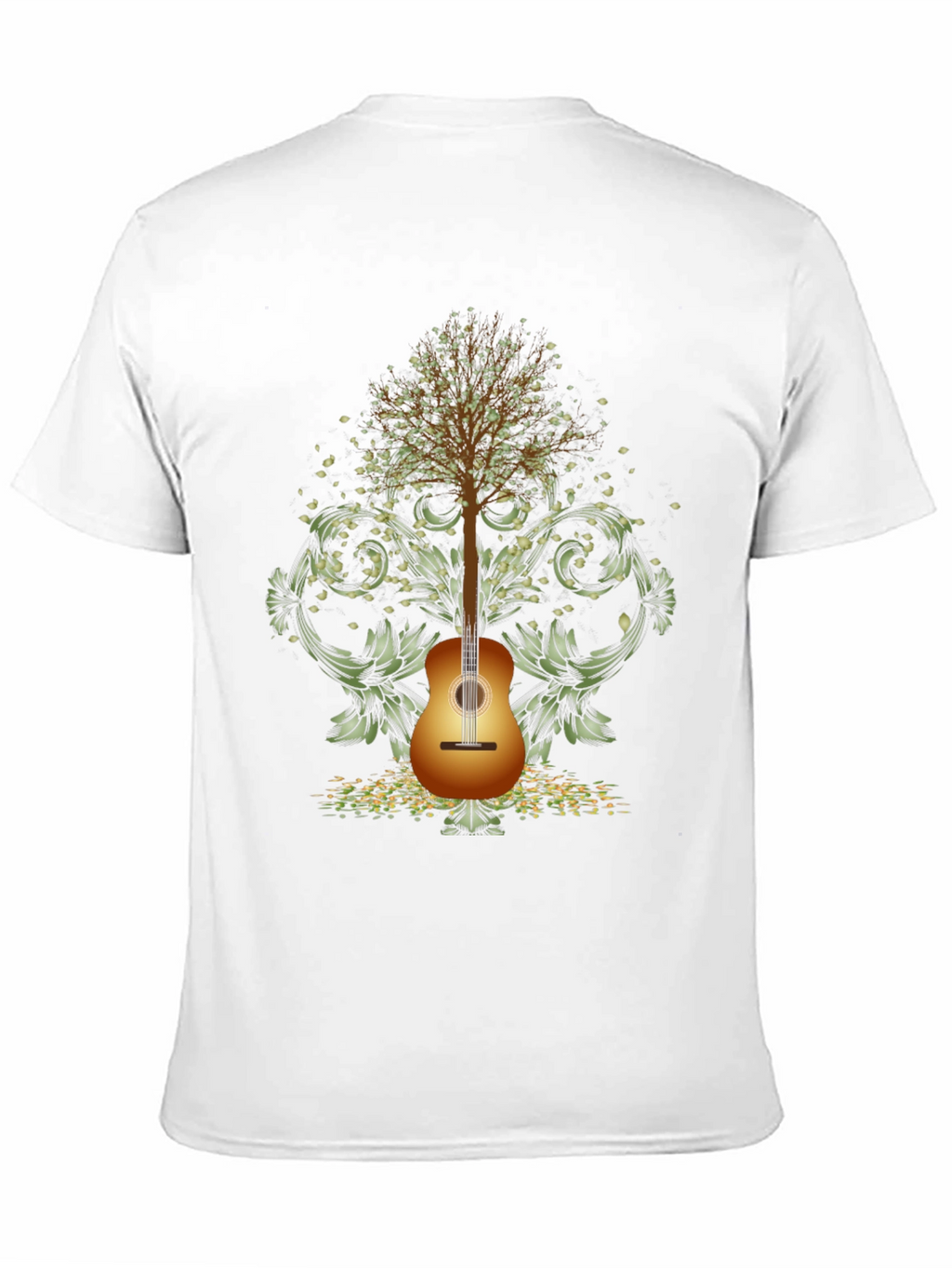Guitar Tree Mens Black T-Shirt