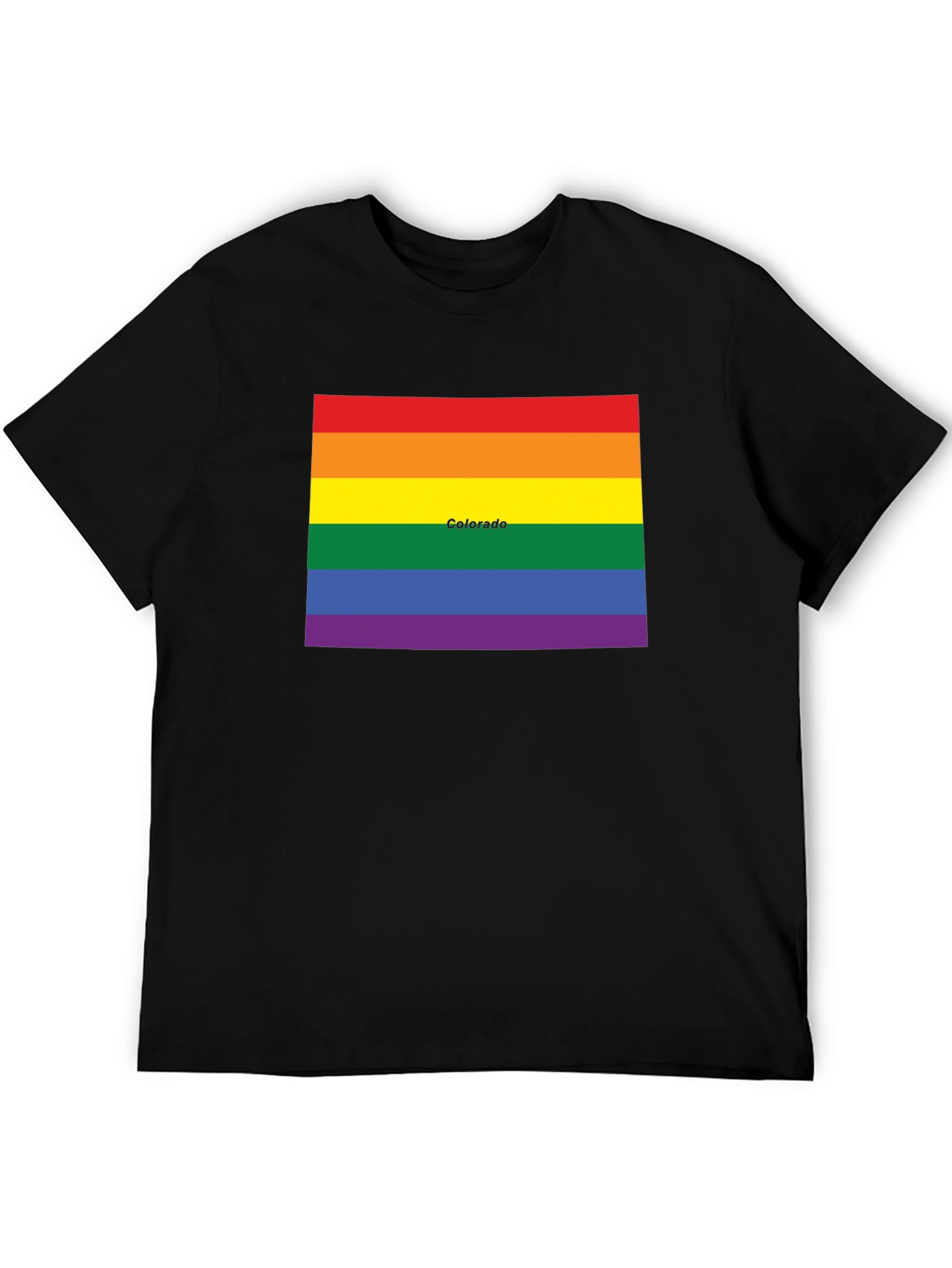 Colorado Pride Rainbow Flag Graphic Tee