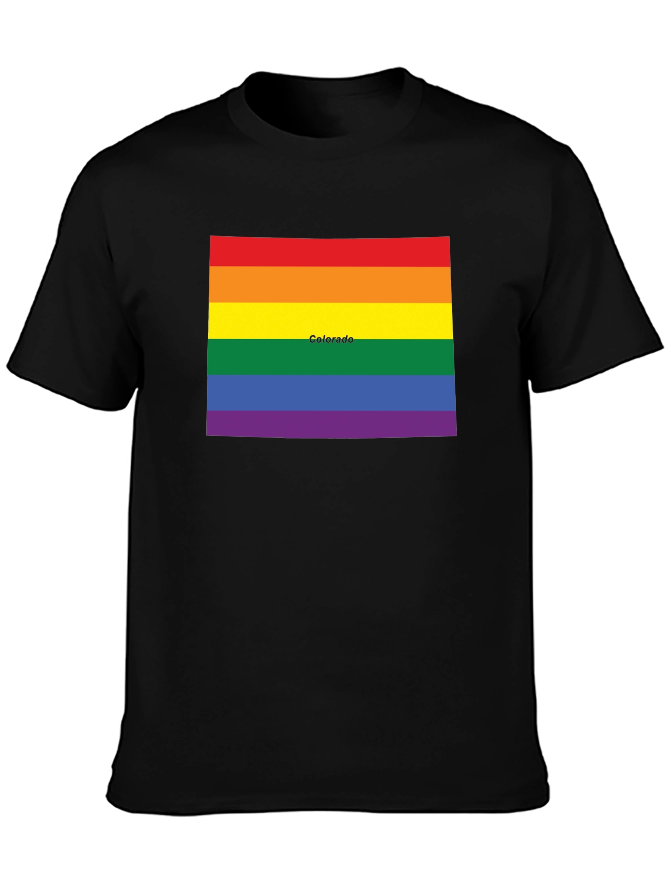 Colorado Pride Rainbow Flag Graphic Tee