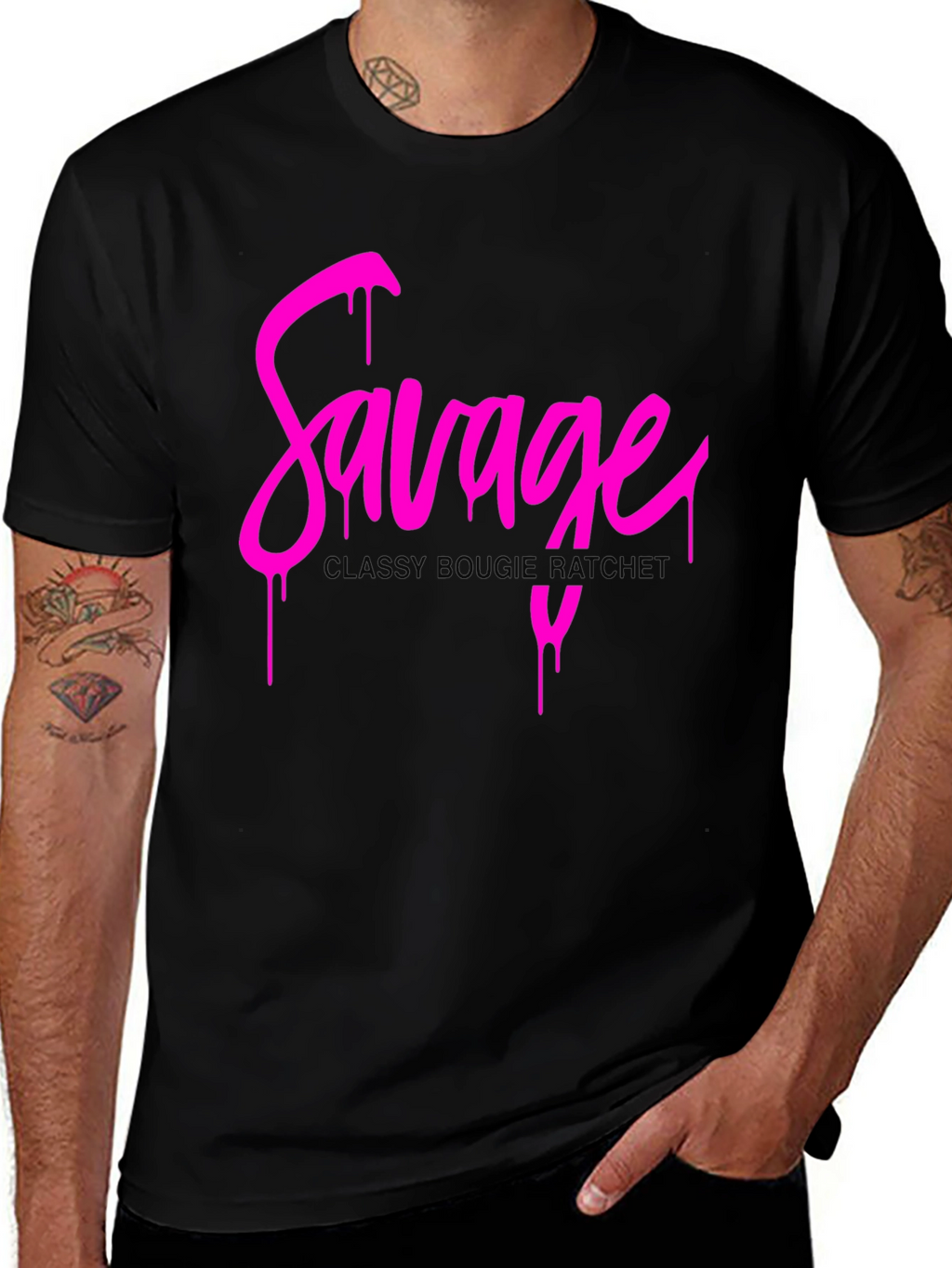 Savage Drip Tee - Classy Bougie Ratchet Graphic T-Shirt