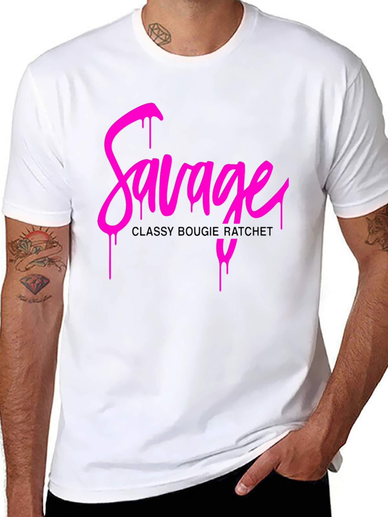Savage Drip Tee - Classy Bougie Ratchet Graphic T-Shirt