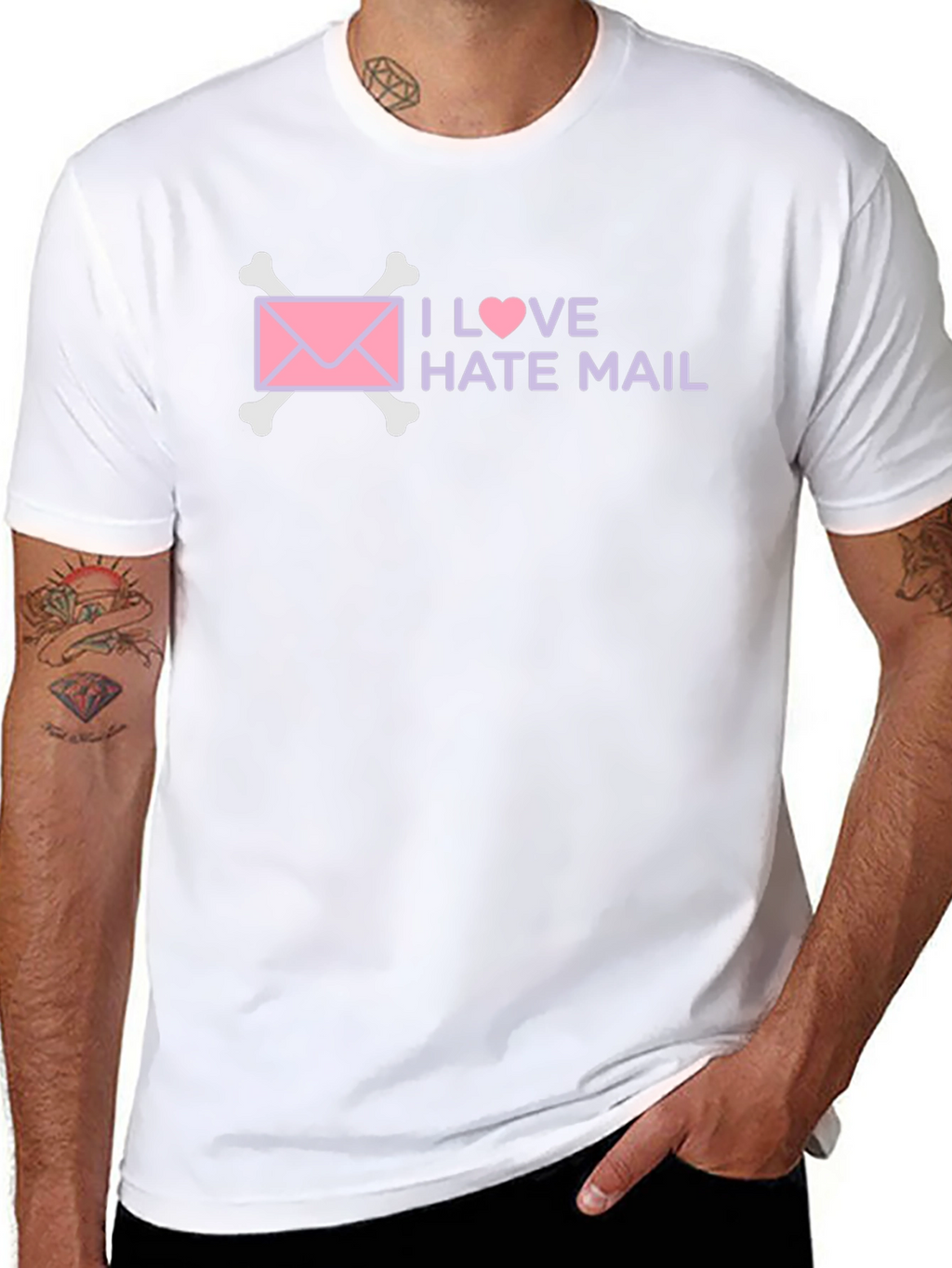 I Love Hate Mail T-Shirt Funny Goth Tee