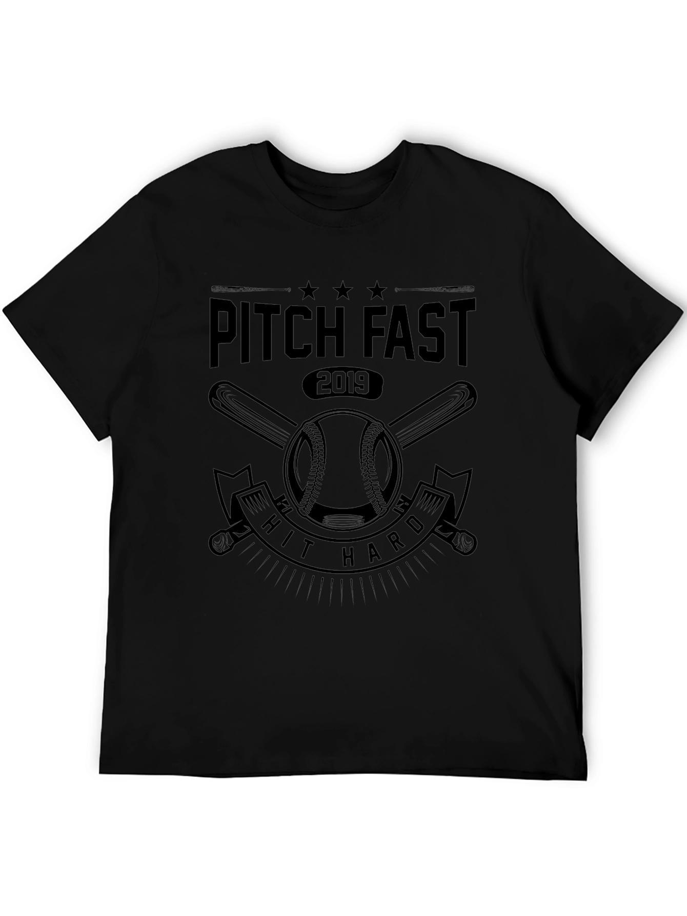 Pitch Fast Hit Hard Baseball T-Shirt