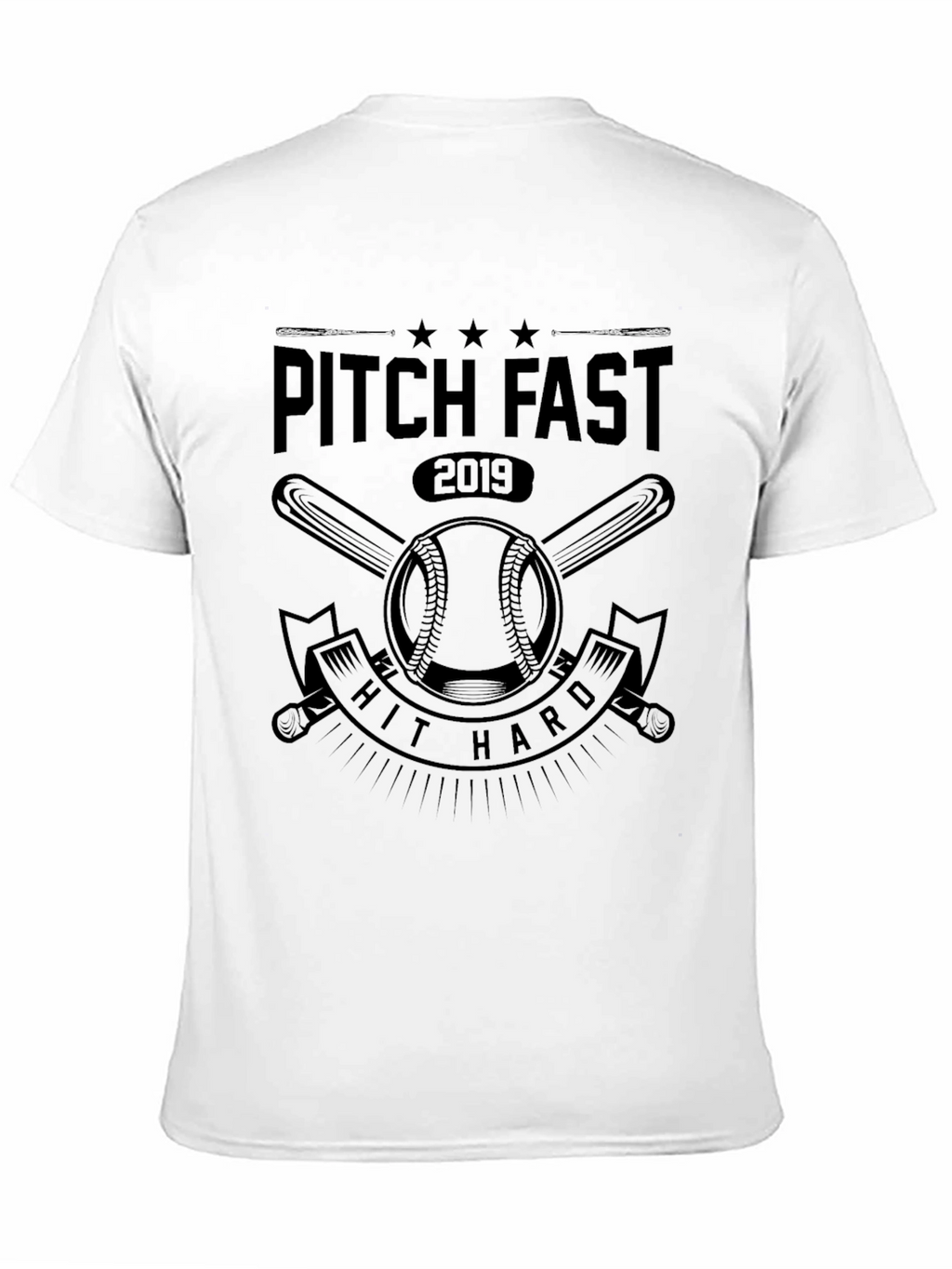 Pitch Fast Hit Hard Baseball T-Shirt