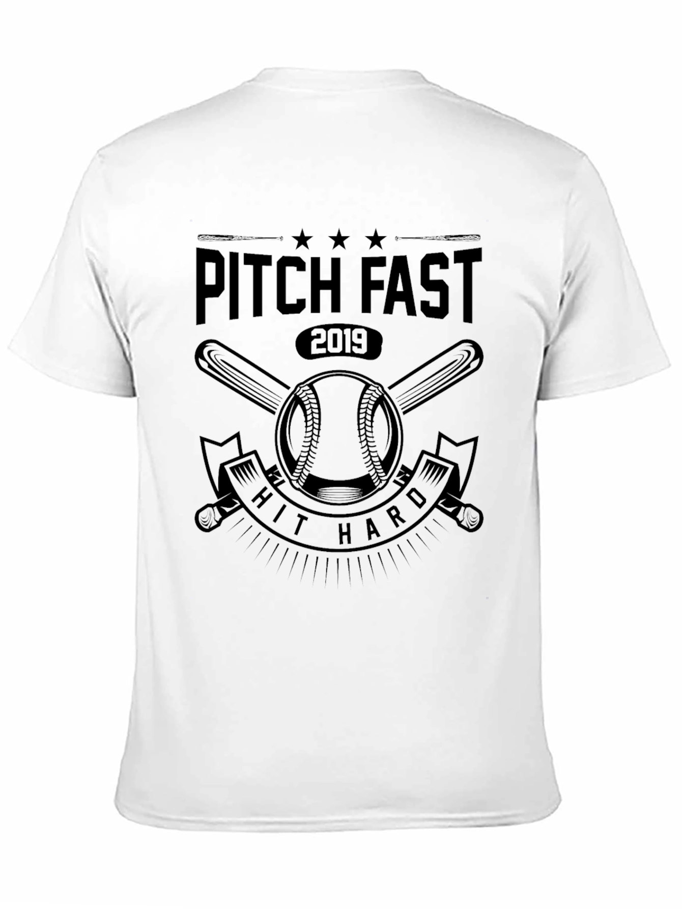 Pitch Fast Hit Hard Baseball T-Shirt