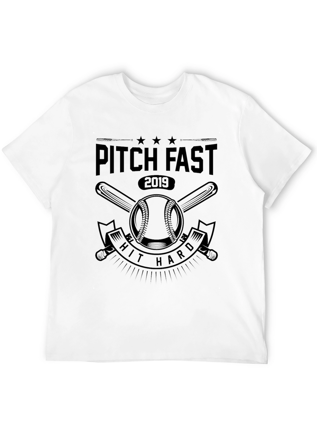 Pitch Fast Hit Hard Baseball T-Shirt