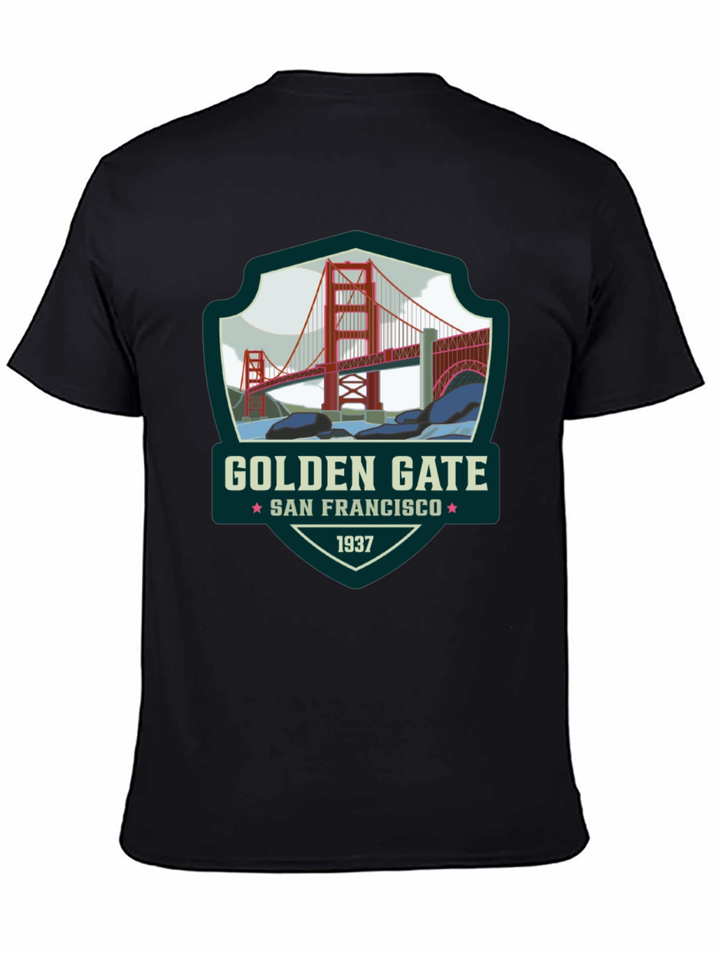Golden Gate San Francisco Black T-Shirt