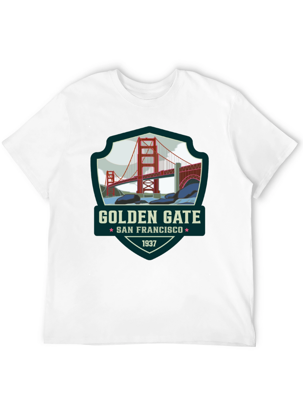 Golden Gate San Francisco Black T-Shirt