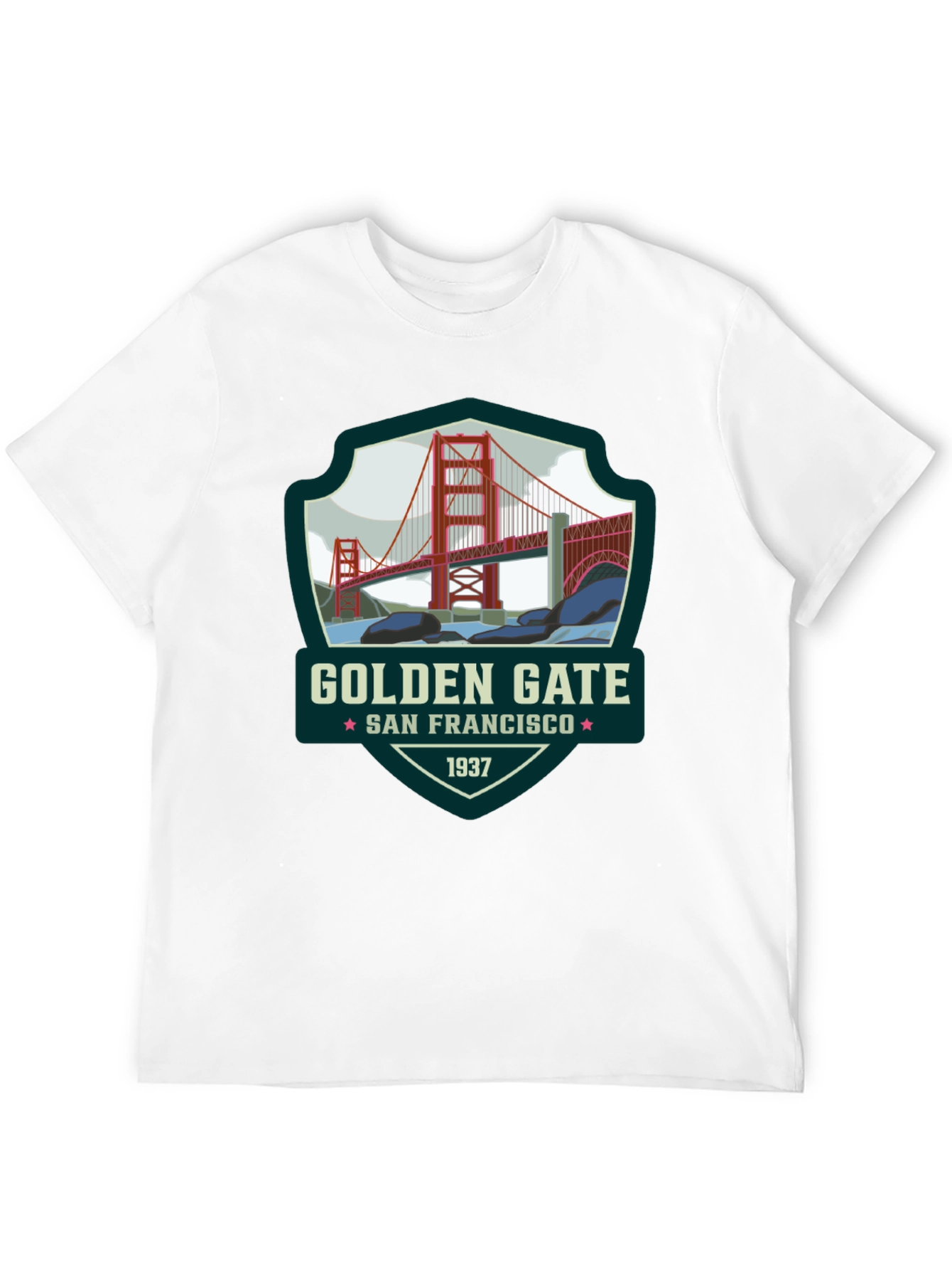 Golden Gate San Francisco Black T-Shirt