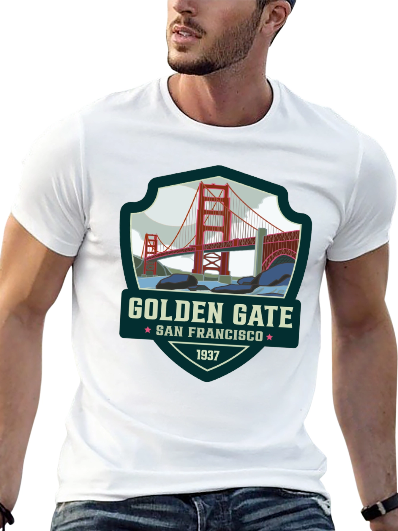 Golden Gate San Francisco Black T-Shirt