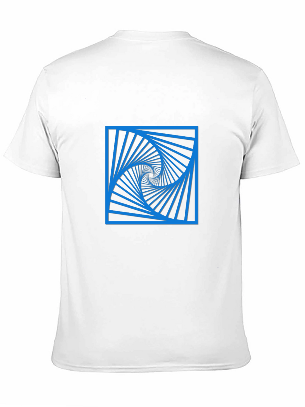 Geometric Spiral Design Black T-Shirt