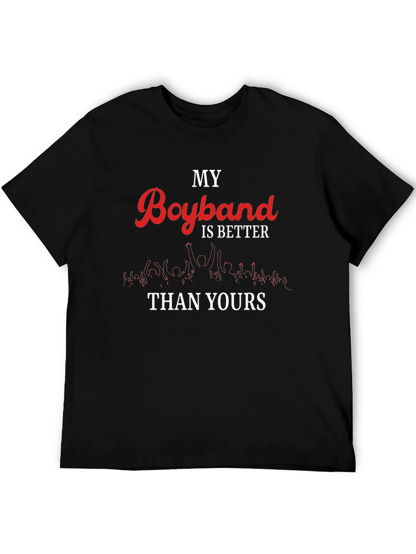 My Boyband is Better Than Yours Black T-Shirt