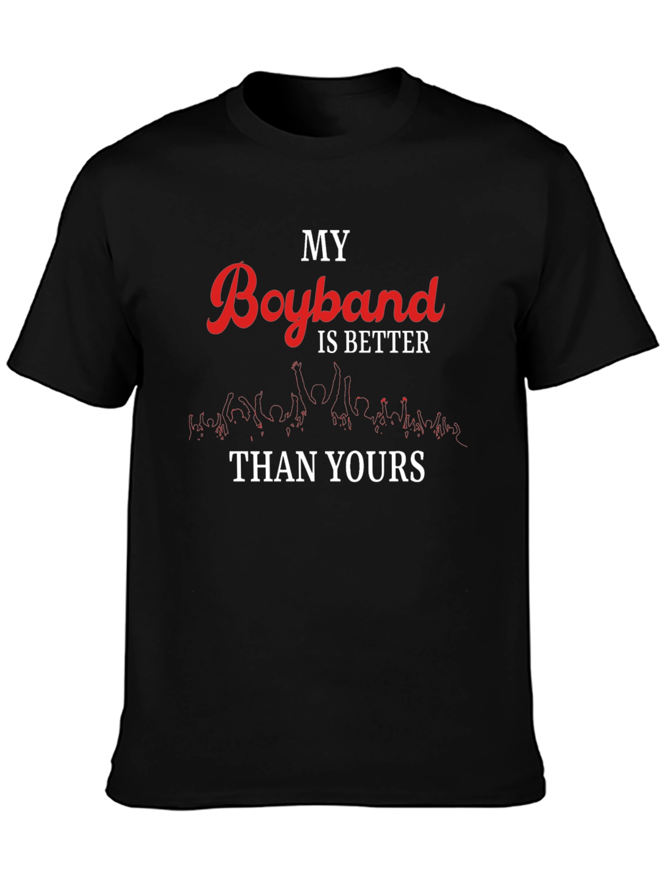 My Boyband is Better Than Yours Black T-Shirt