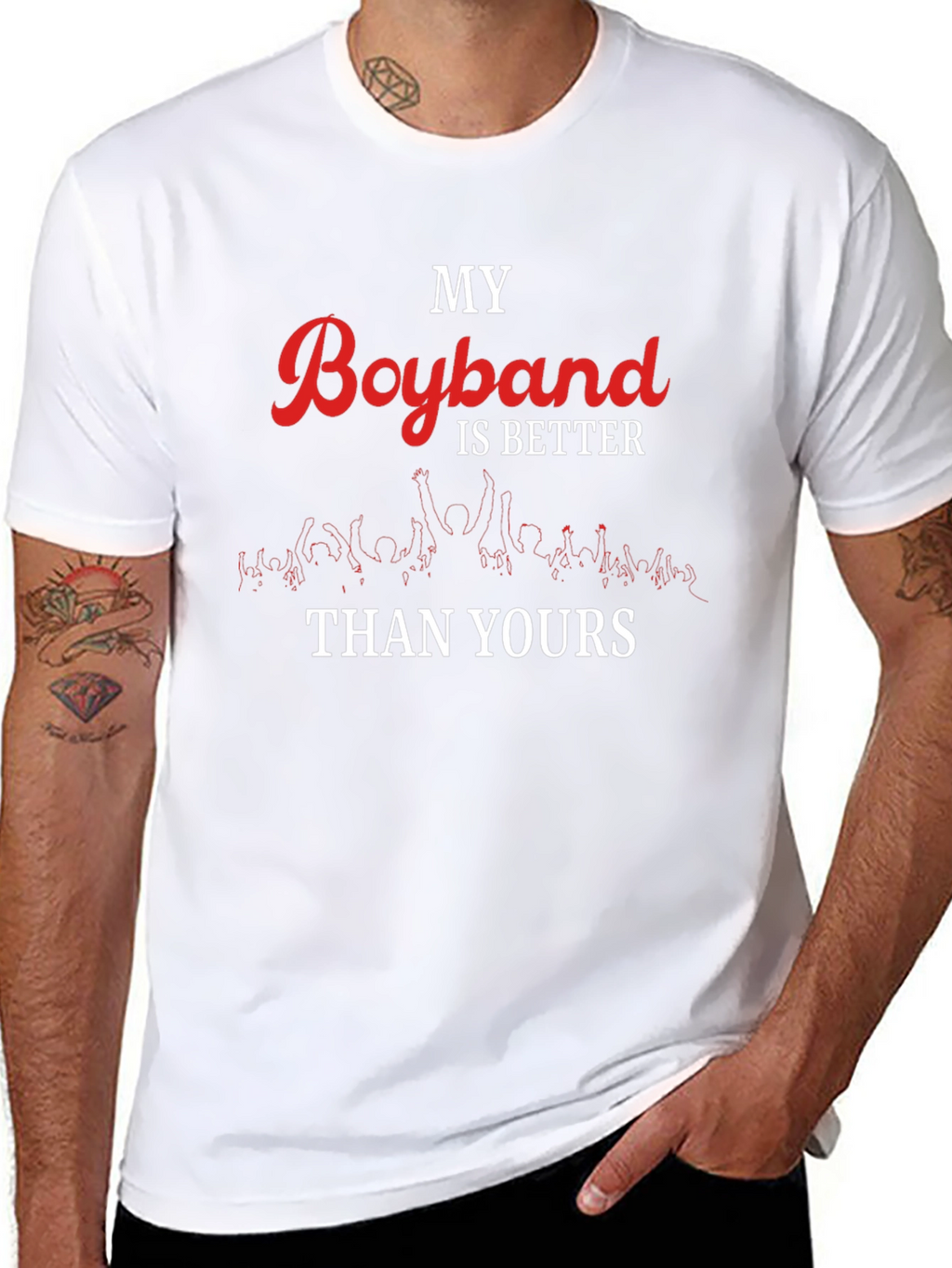 My Boyband is Better Than Yours Black T-Shirt