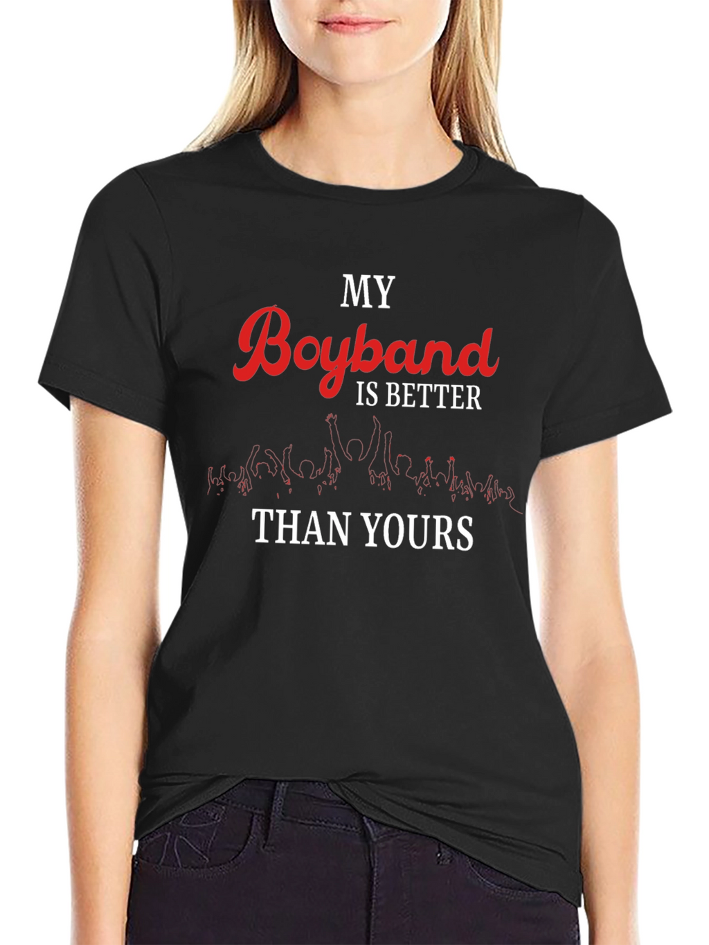 My Boyband is Better Than Yours Black T-Shirt