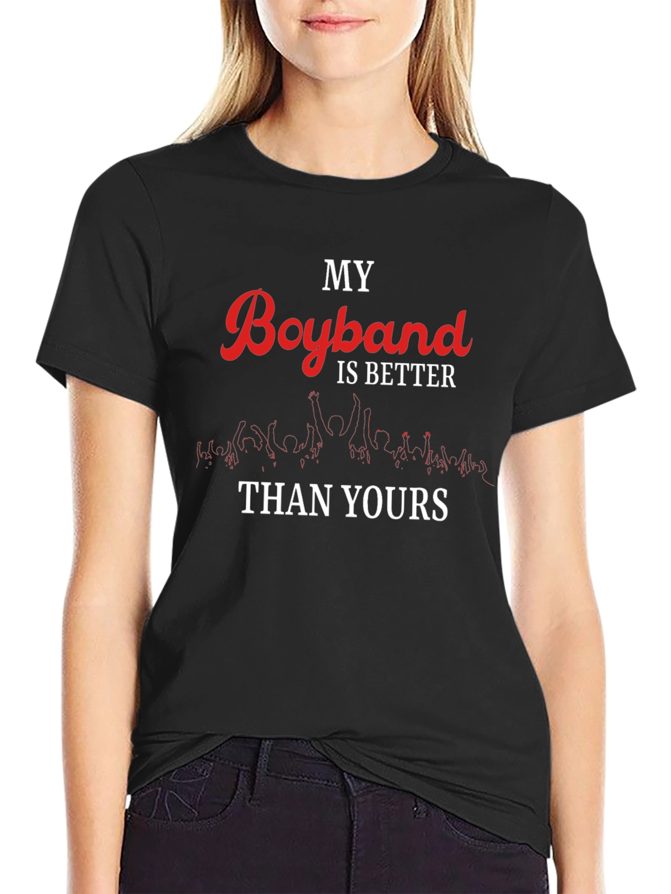 My Boyband is Better Than Yours Black T-Shirt
