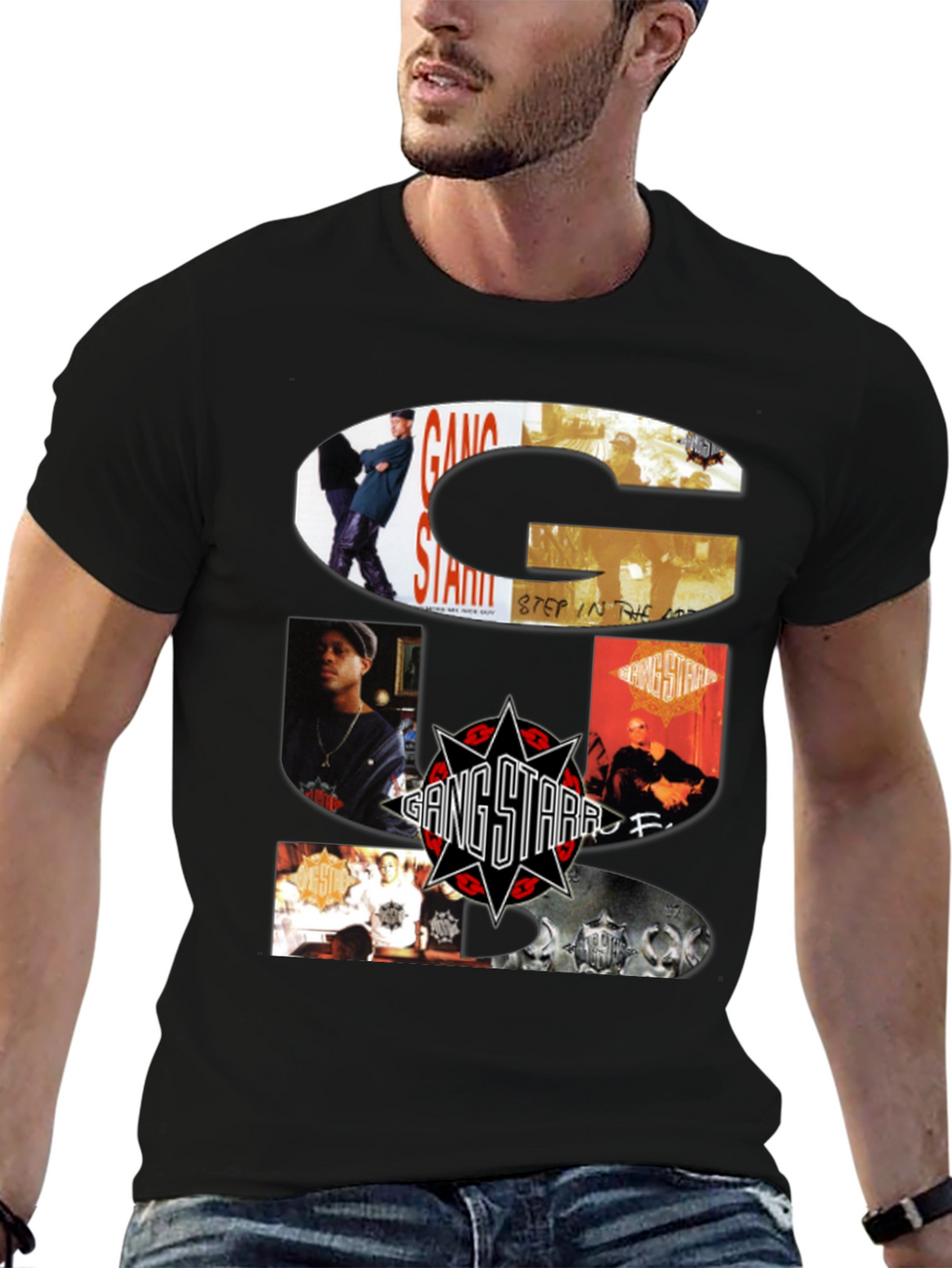 Gang Starr Black T-Shirt - Hip Hop Music Apparel