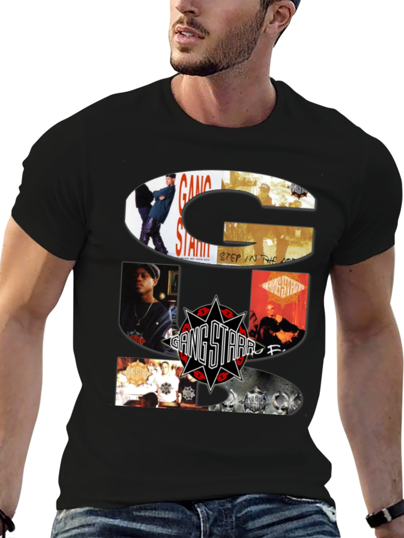 Gang Starr Black T-Shirt - Hip Hop Music Apparel