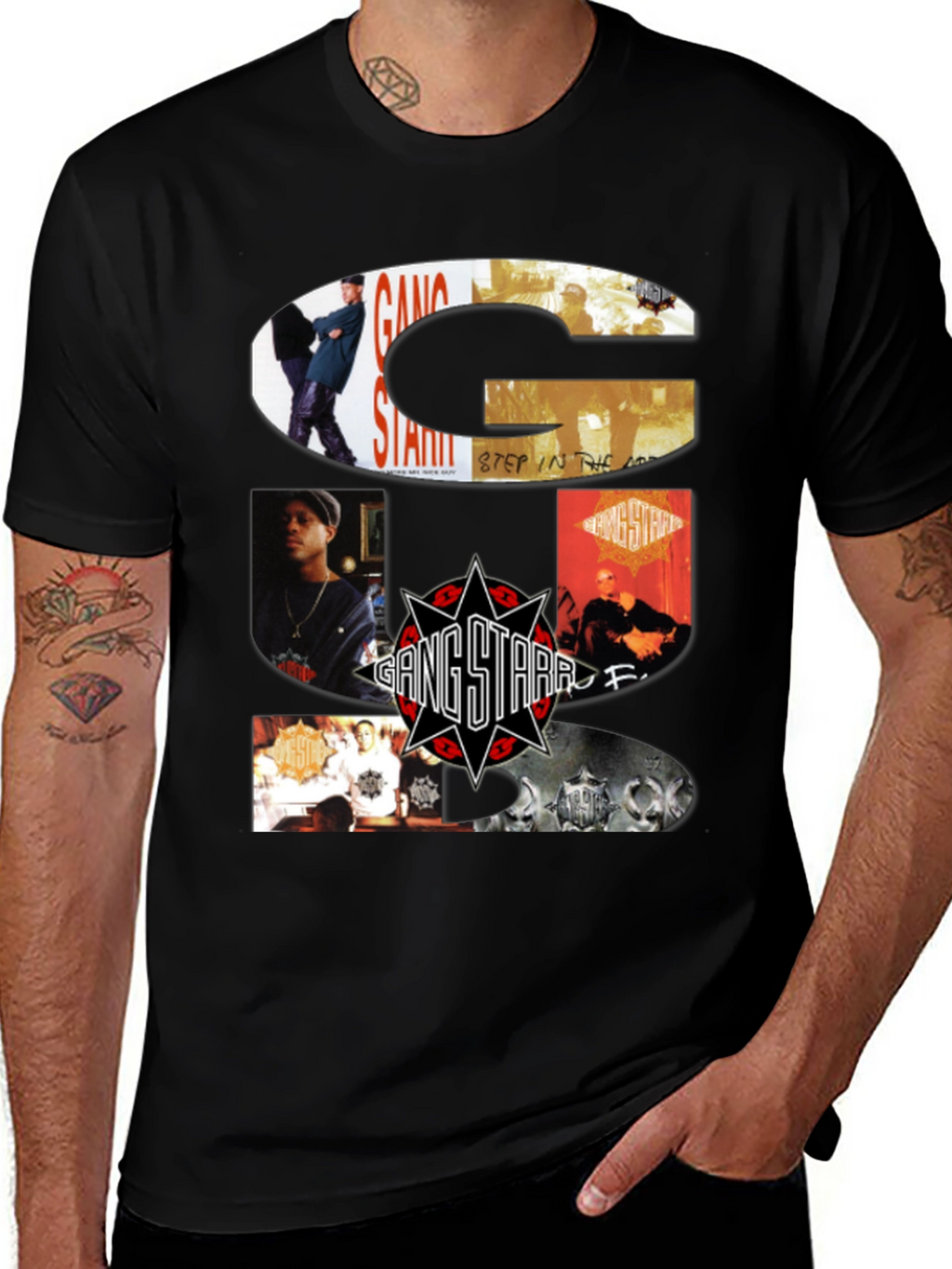 Gang Starr Black T-Shirt - Hip Hop Music Apparel