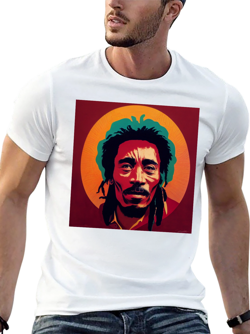 Bob Marley Portrait Tee - Black