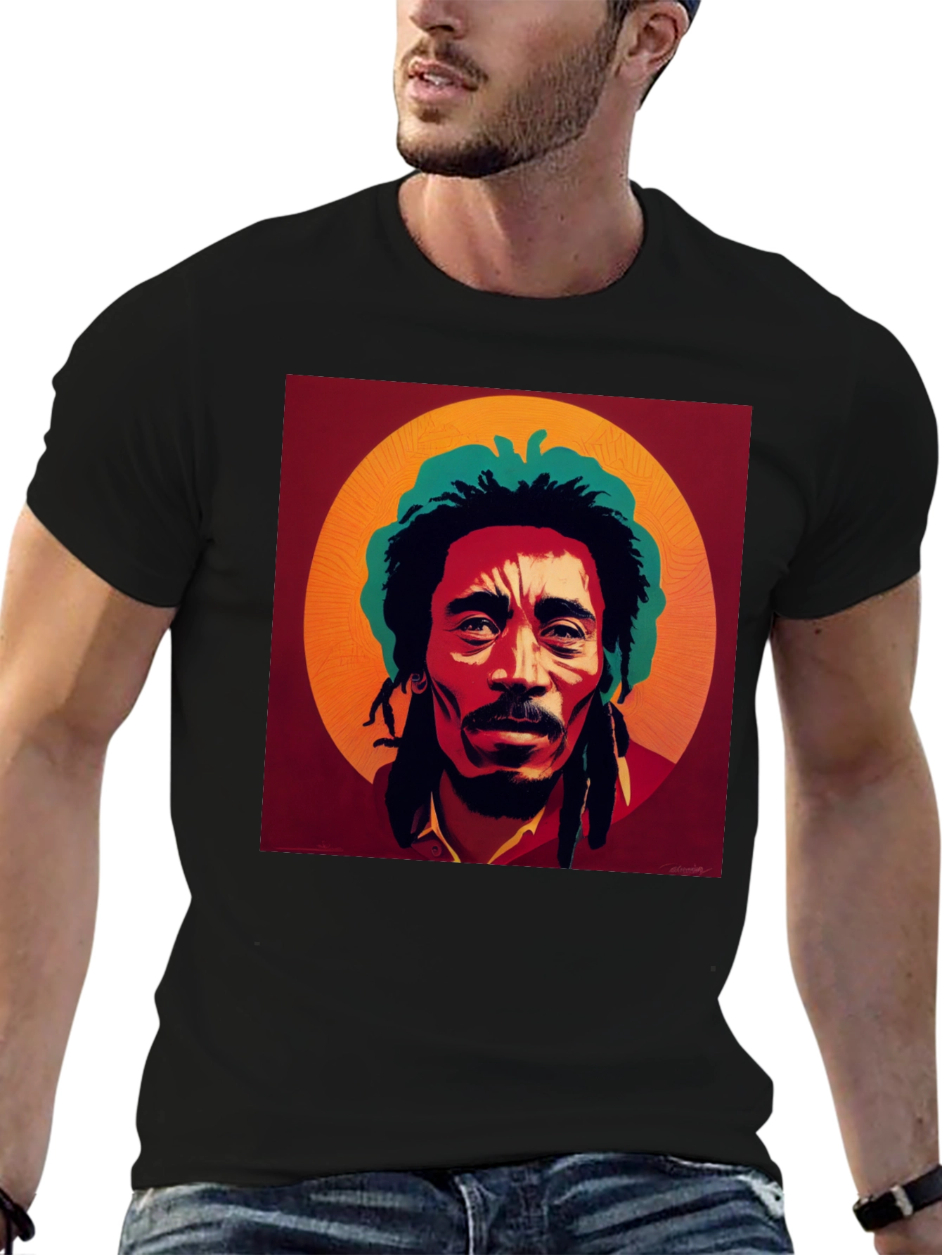 Bob Marley Portrait Tee - Black
