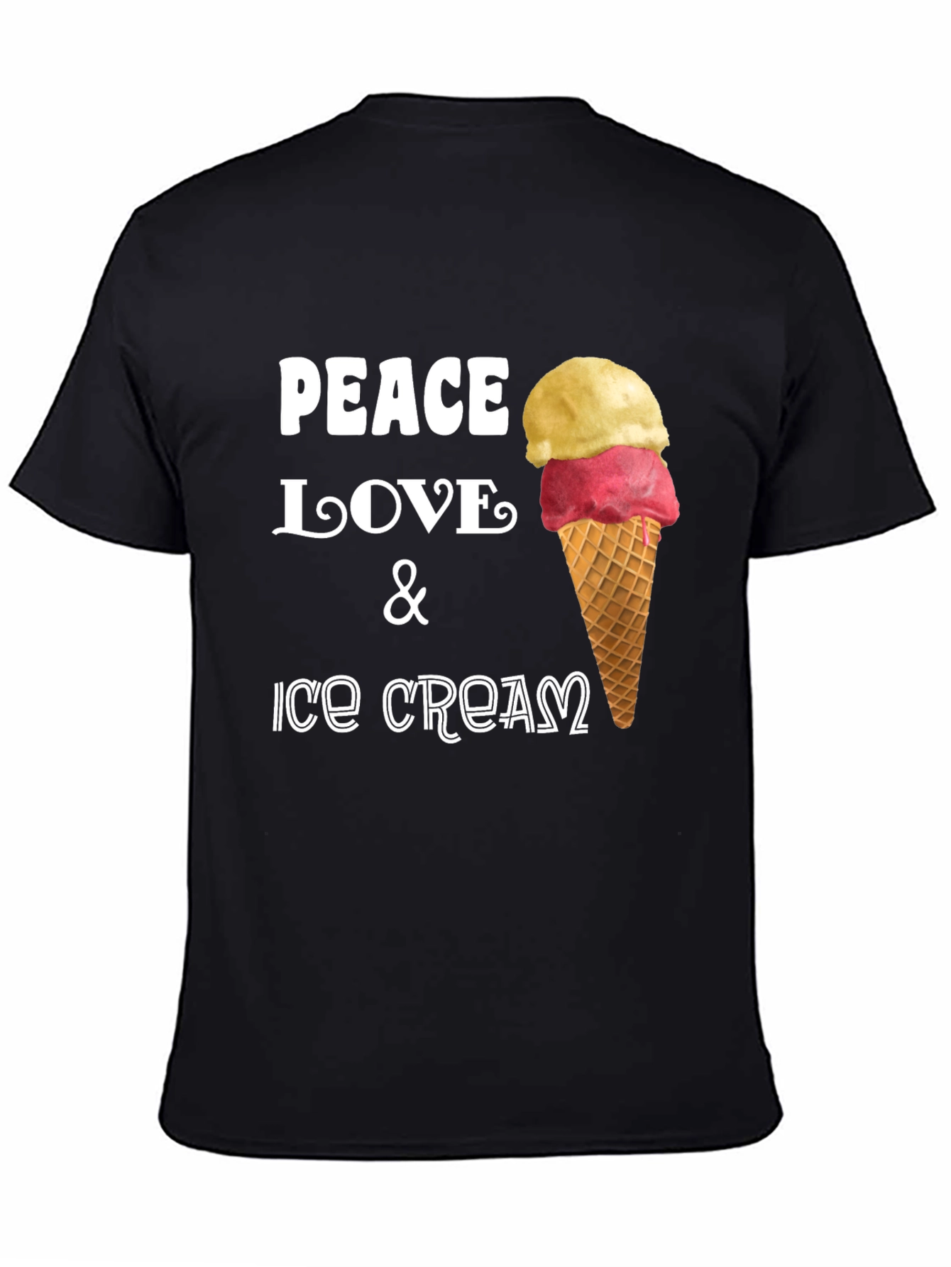 Peace Love & Ice Cream Graphic Tee