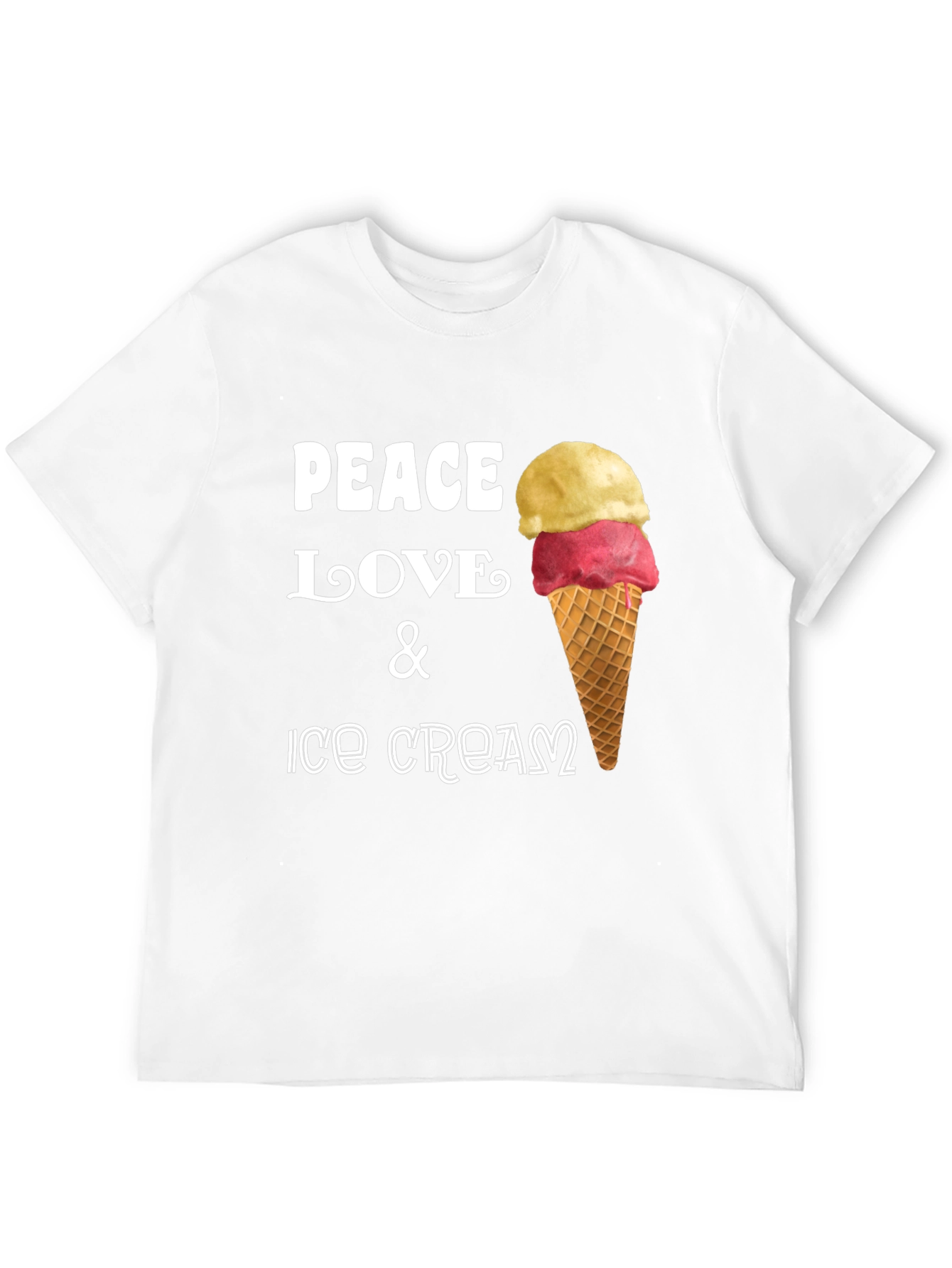 Peace Love & Ice Cream Graphic Tee